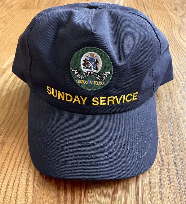 Kanye West Sunday Service Jamaica Jesus is King Hat Navy Blue Cap