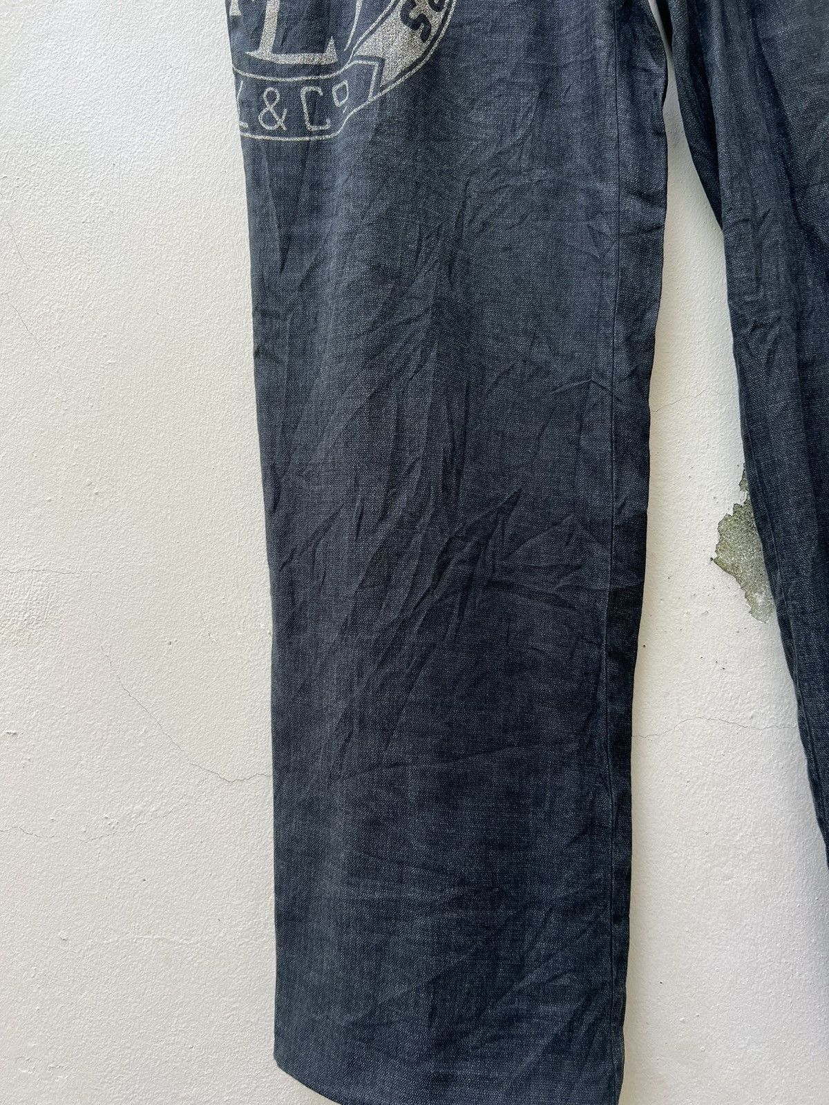 Polo Ralph Lauren Vintage Polo Ralph Lauren Fade Black Linen Trouser Pant Size US 34 / EU 50 - 10 Thumbnail