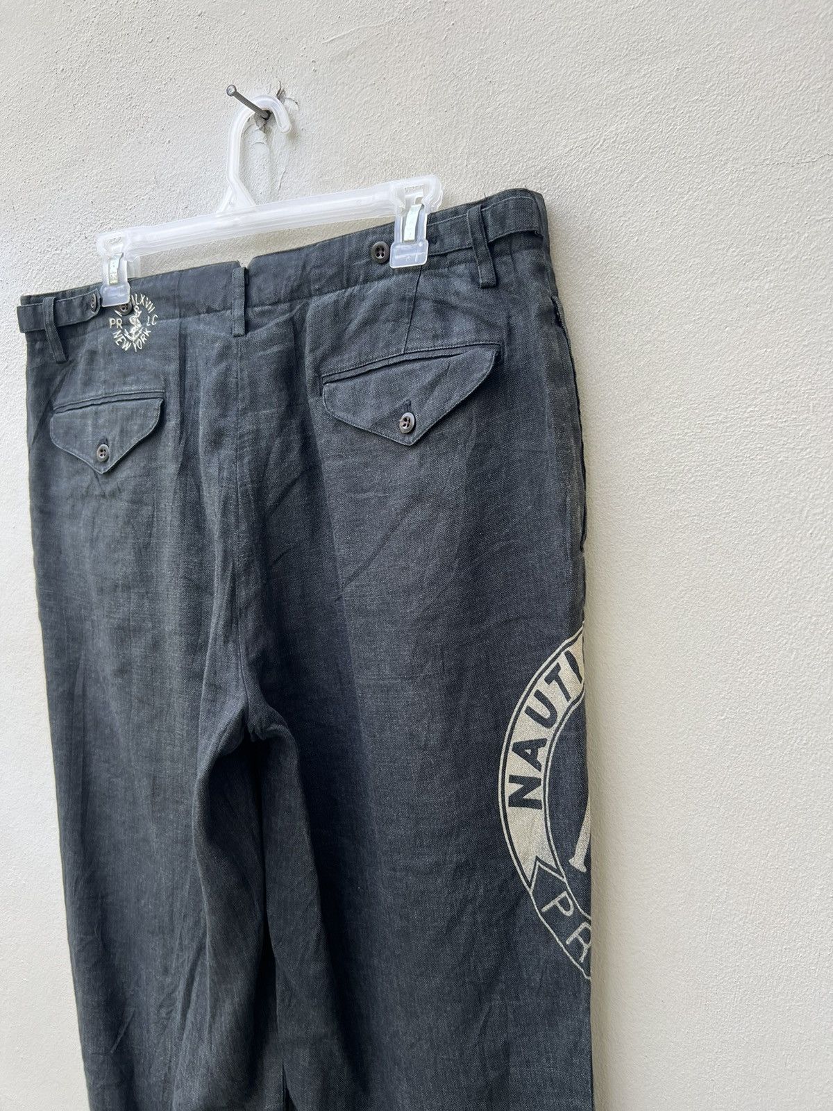 Polo Ralph Lauren Vintage Polo Ralph Lauren Fade Black Linen Trouser Pant Size US 34 / EU 50 - 20 Thumbnail