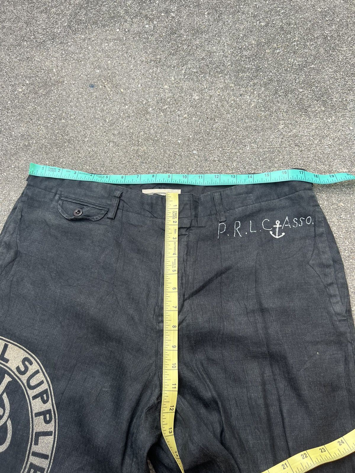 Polo Ralph Lauren Vintage Polo Ralph Lauren Fade Black Linen Trouser Pant Size US 34 / EU 50 - 2 Thumbnail