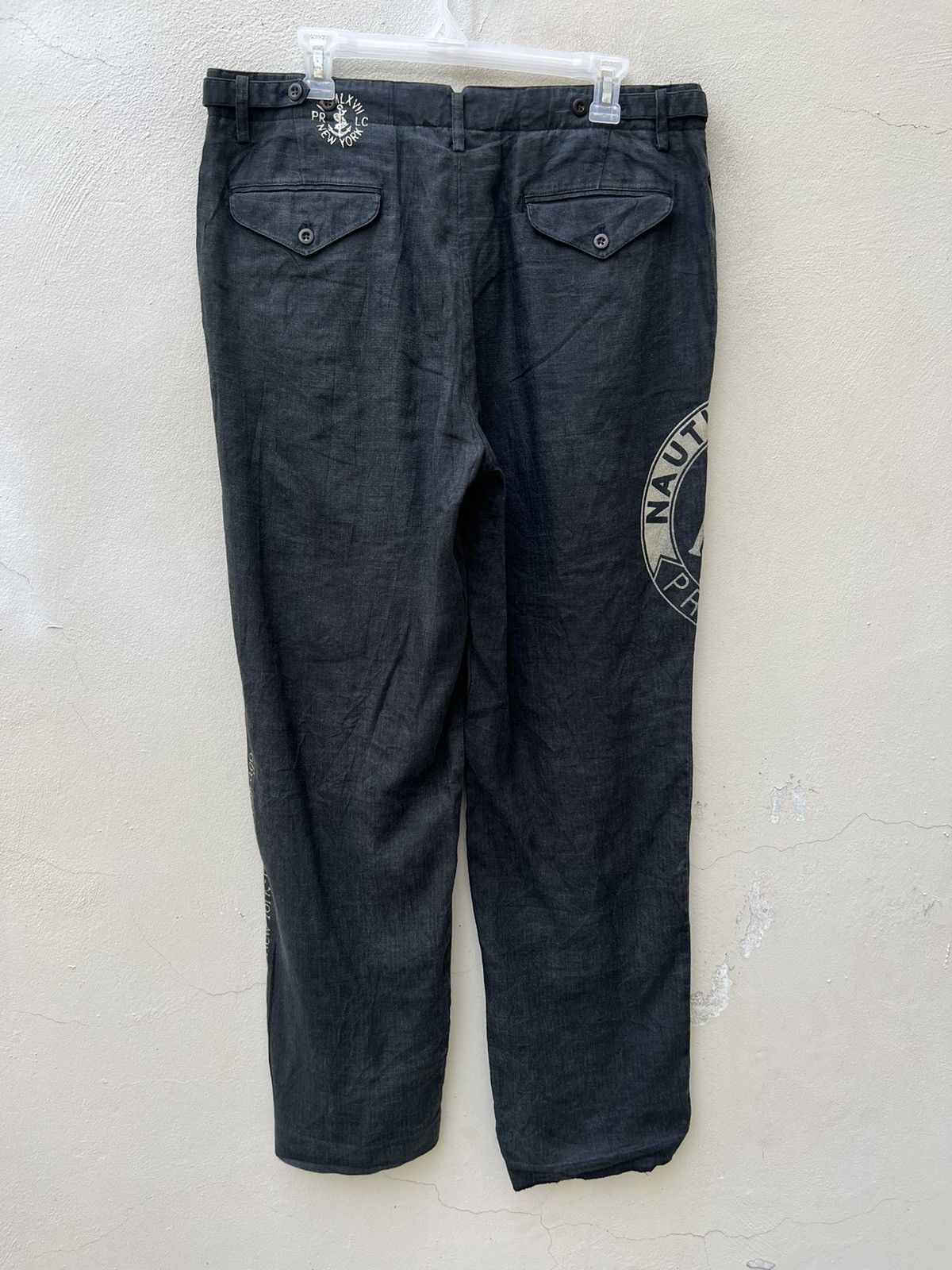 Polo Ralph Lauren Vintage Polo Ralph Lauren Fade Black Linen Trouser Pant Size US 34 / EU 50 - 16 Thumbnail