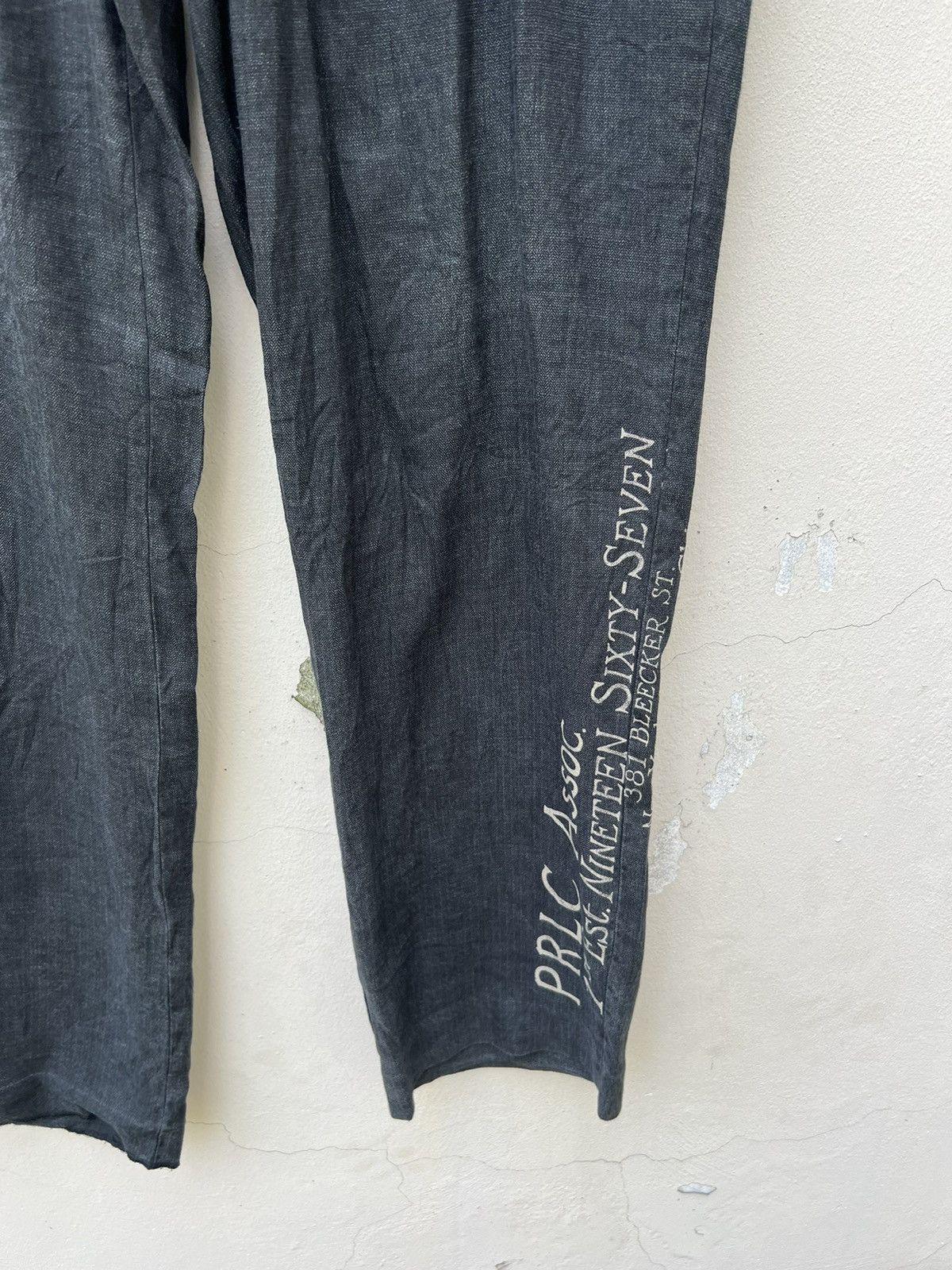 Polo Ralph Lauren Vintage Polo Ralph Lauren Fade Black Linen Trouser Pant Size US 34 / EU 50 - 14 Thumbnail