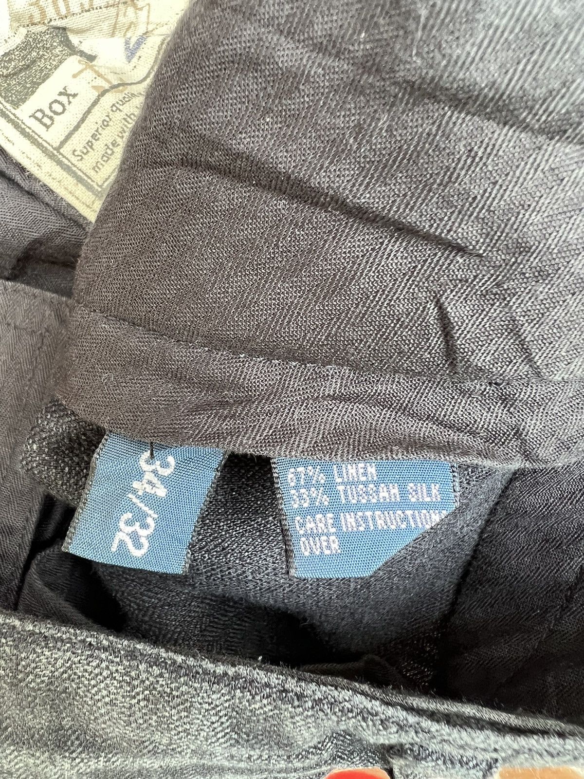 Polo Ralph Lauren Vintage Polo Ralph Lauren Fade Black Linen Trouser Pant Size US 34 / EU 50 - 24 Thumbnail