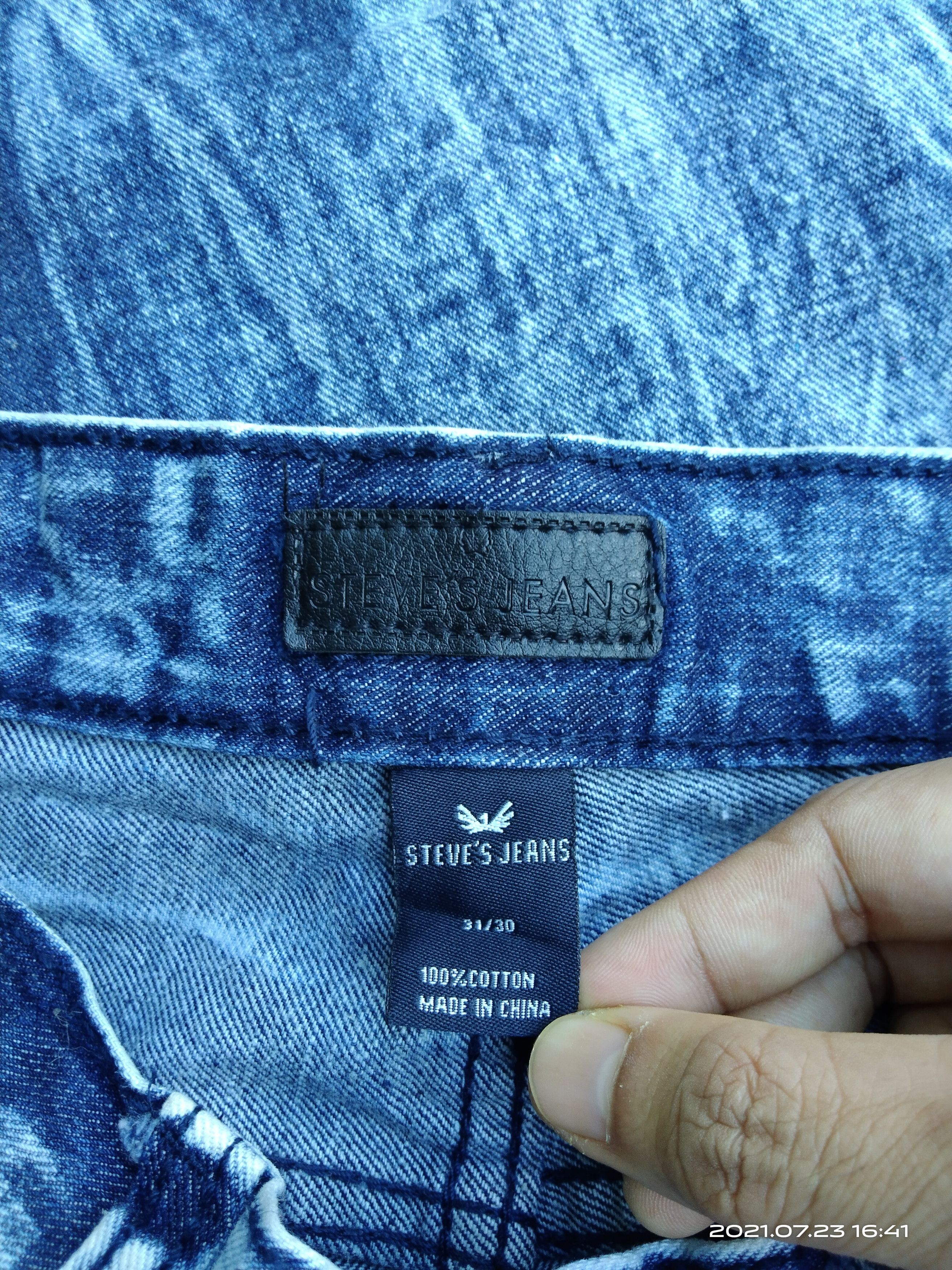 Japanese Brand DiSTRESSED RIPED BLEACH JAPANESE BRAND STEVE JEANS Size US 33 - 3 Thumbnail
