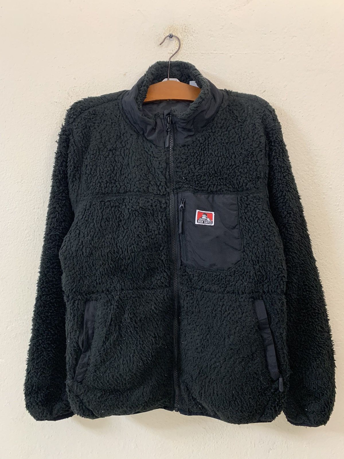 image of Ben Davis Fleece Jacket in Black, Men's (Size Medium)