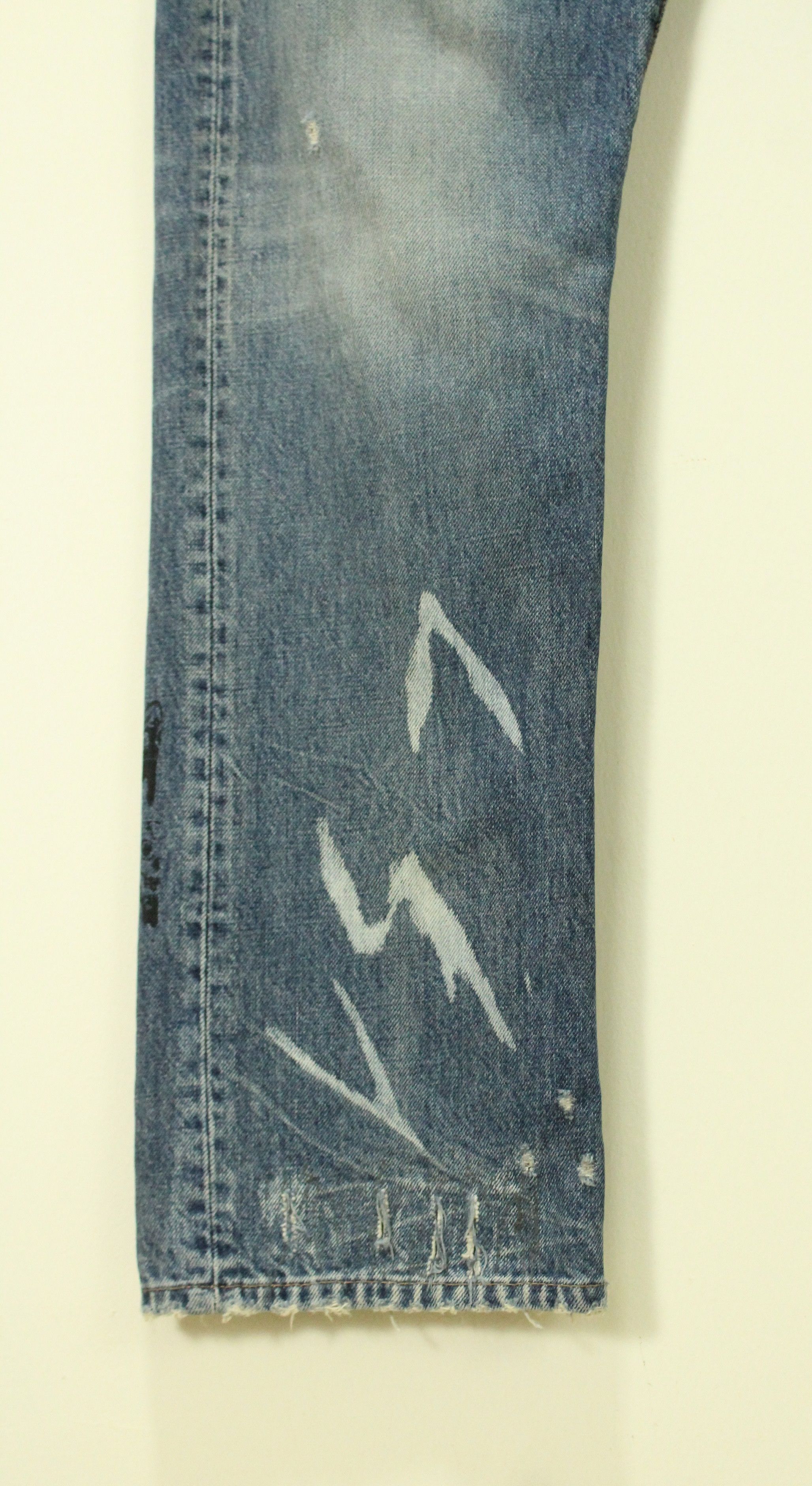 Japanese Brand × Vintage Skulls R.N.A Denim Distressed Patch Pocket Camo Anarchy Punk Size US 32 / EU 48 - 9 Thumbnail