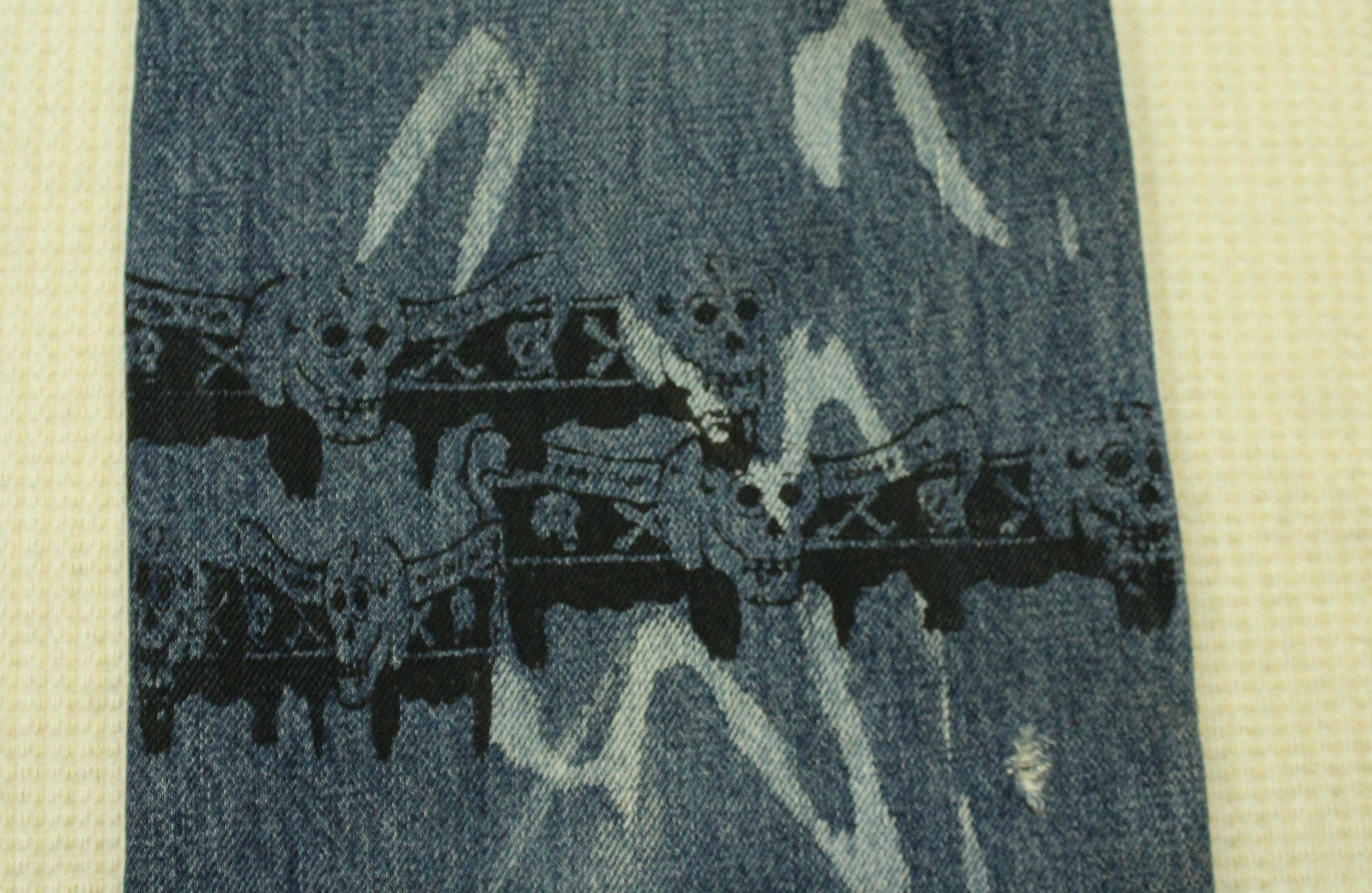 Japanese Brand × Vintage Skulls R.N.A Denim Distressed Patch Pocket Camo Anarchy Punk Size US 32 / EU 48 - 15 Thumbnail