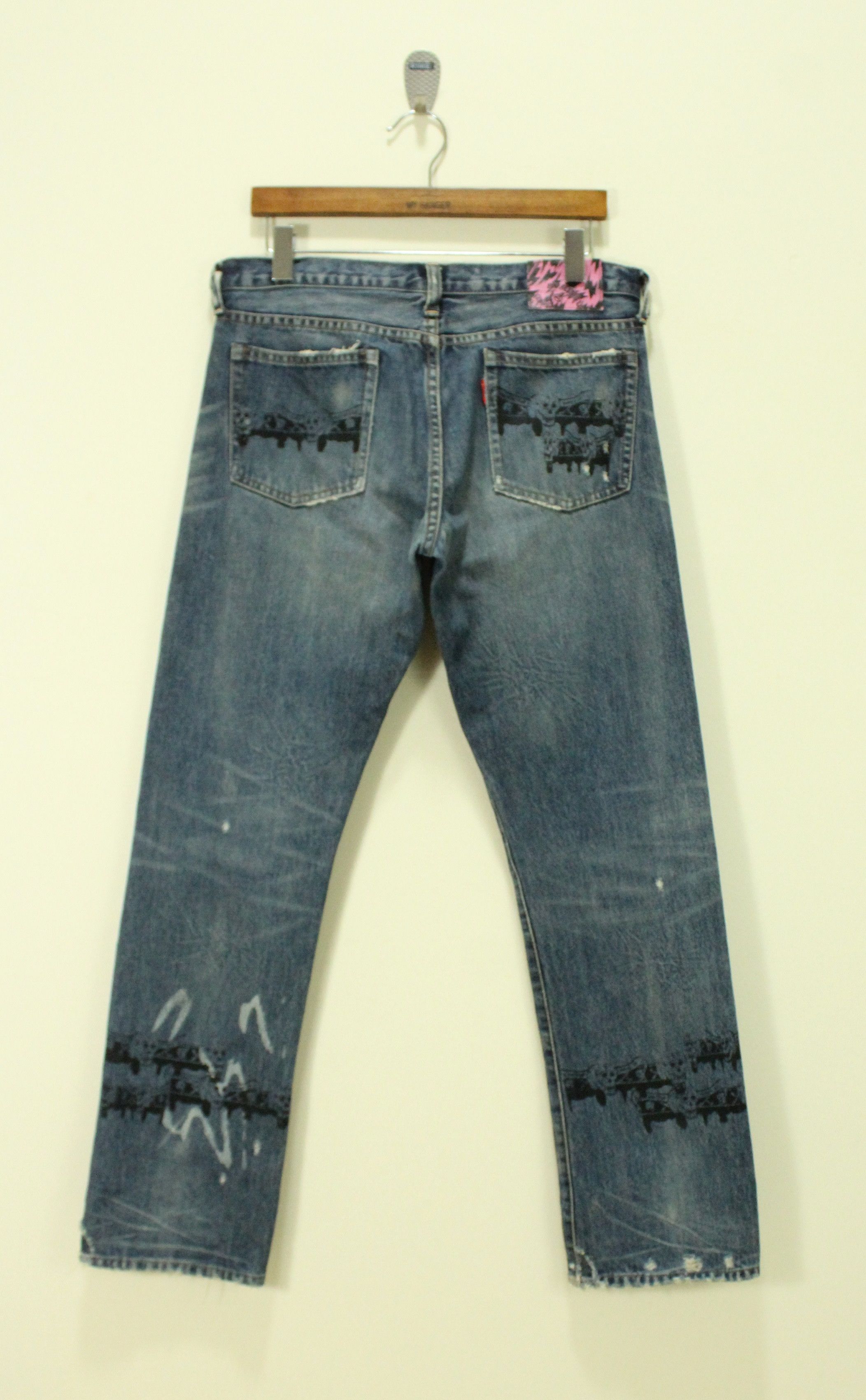 Japanese Brand × Vintage Skulls R.N.A Denim Distressed Patch Pocket Camo Anarchy Punk Size US 32 / EU 48 - 4 Thumbnail