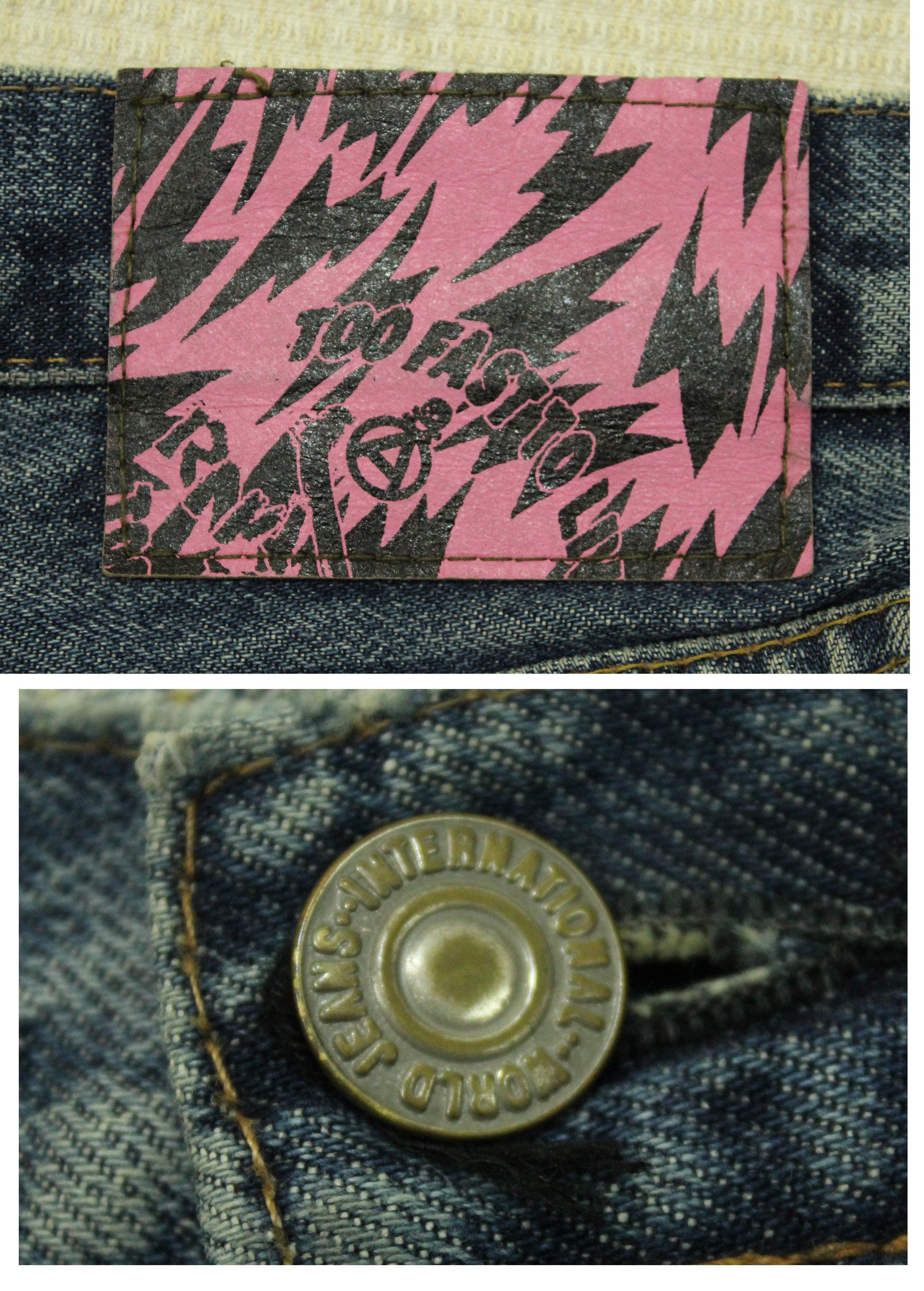 Japanese Brand × Vintage Skulls R.N.A Denim Distressed Patch Pocket Camo Anarchy Punk Size US 32 / EU 48 - 19 Thumbnail