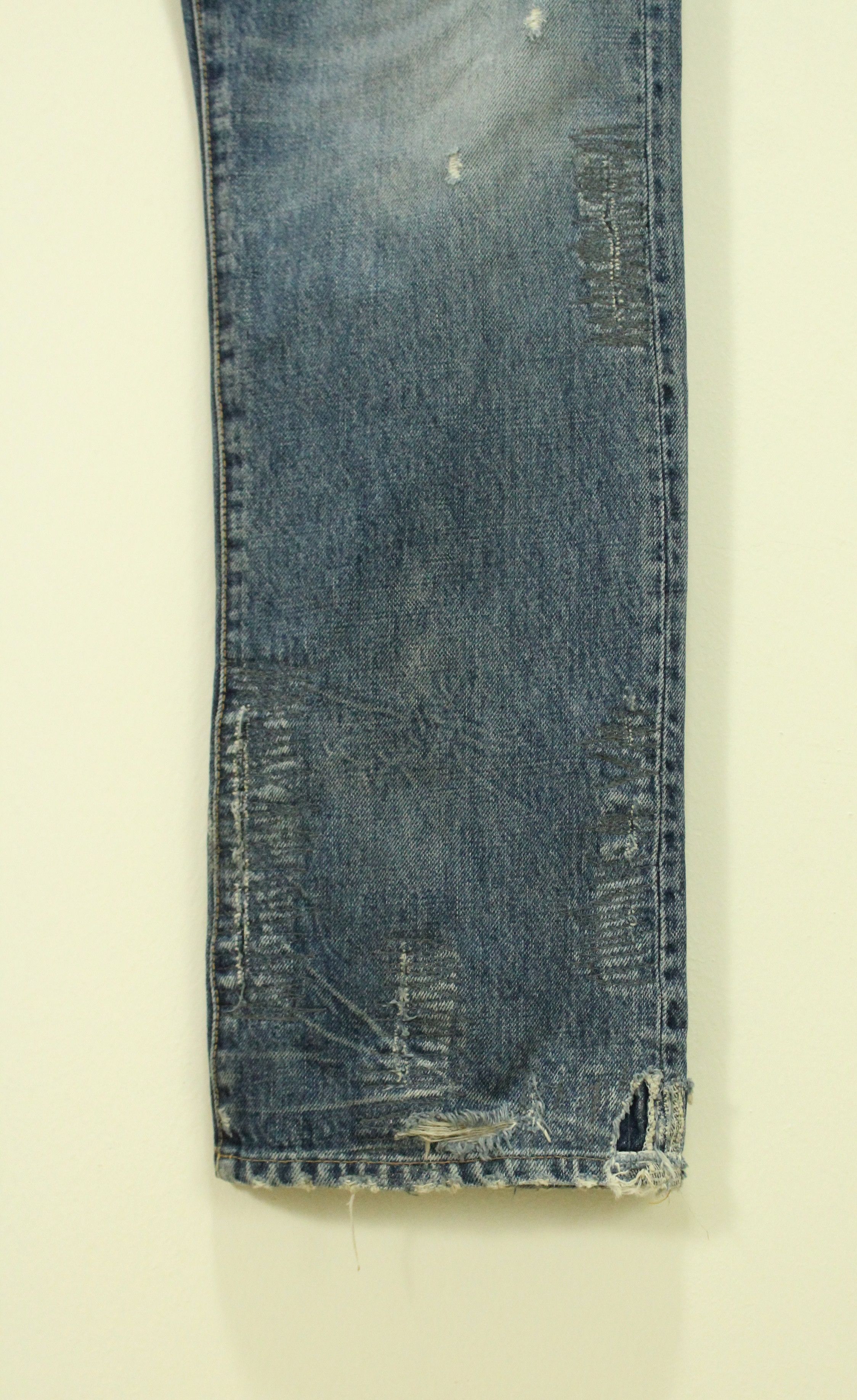 Japanese Brand × Vintage Skulls R.N.A Denim Distressed Patch Pocket Camo Anarchy Punk Size US 32 / EU 48 - 7 Thumbnail