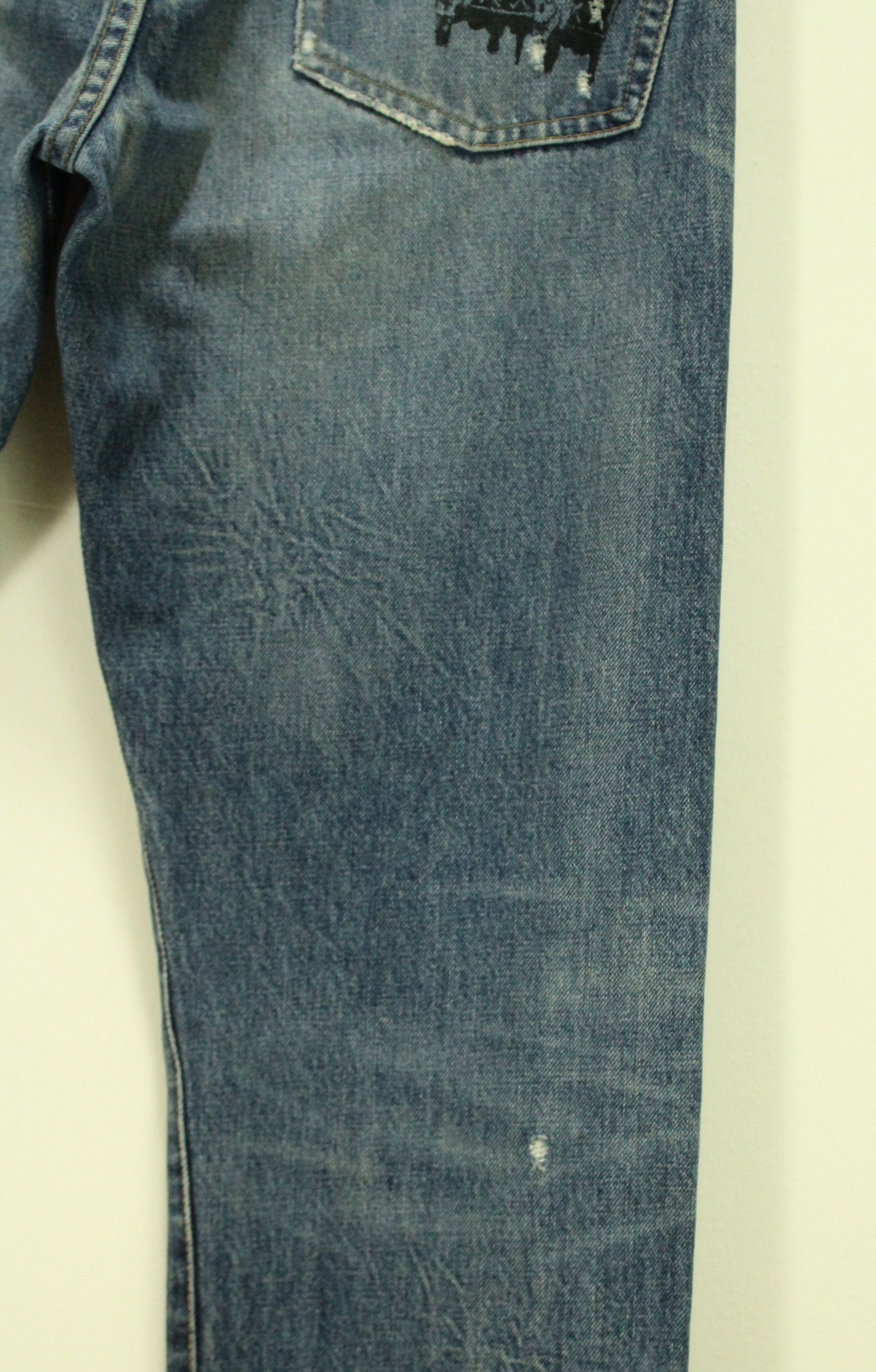 Japanese Brand × Vintage Skulls R.N.A Denim Distressed Patch Pocket Camo Anarchy Punk Size US 32 / EU 48 - 11 Thumbnail