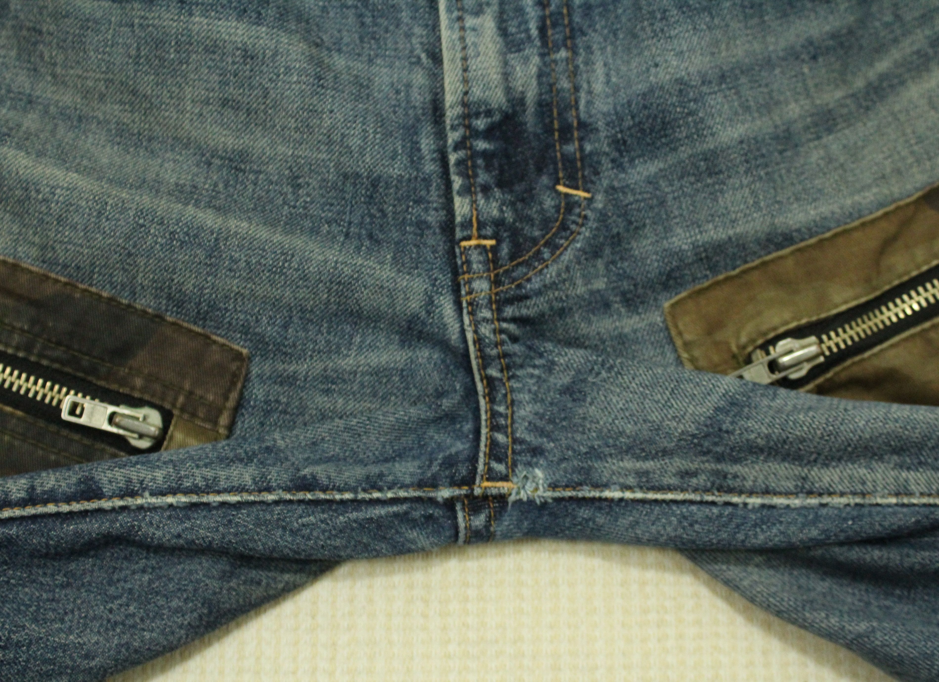Japanese Brand × Vintage Skulls R.N.A Denim Distressed Patch Pocket Camo Anarchy Punk Size US 32 / EU 48 - 17 Thumbnail