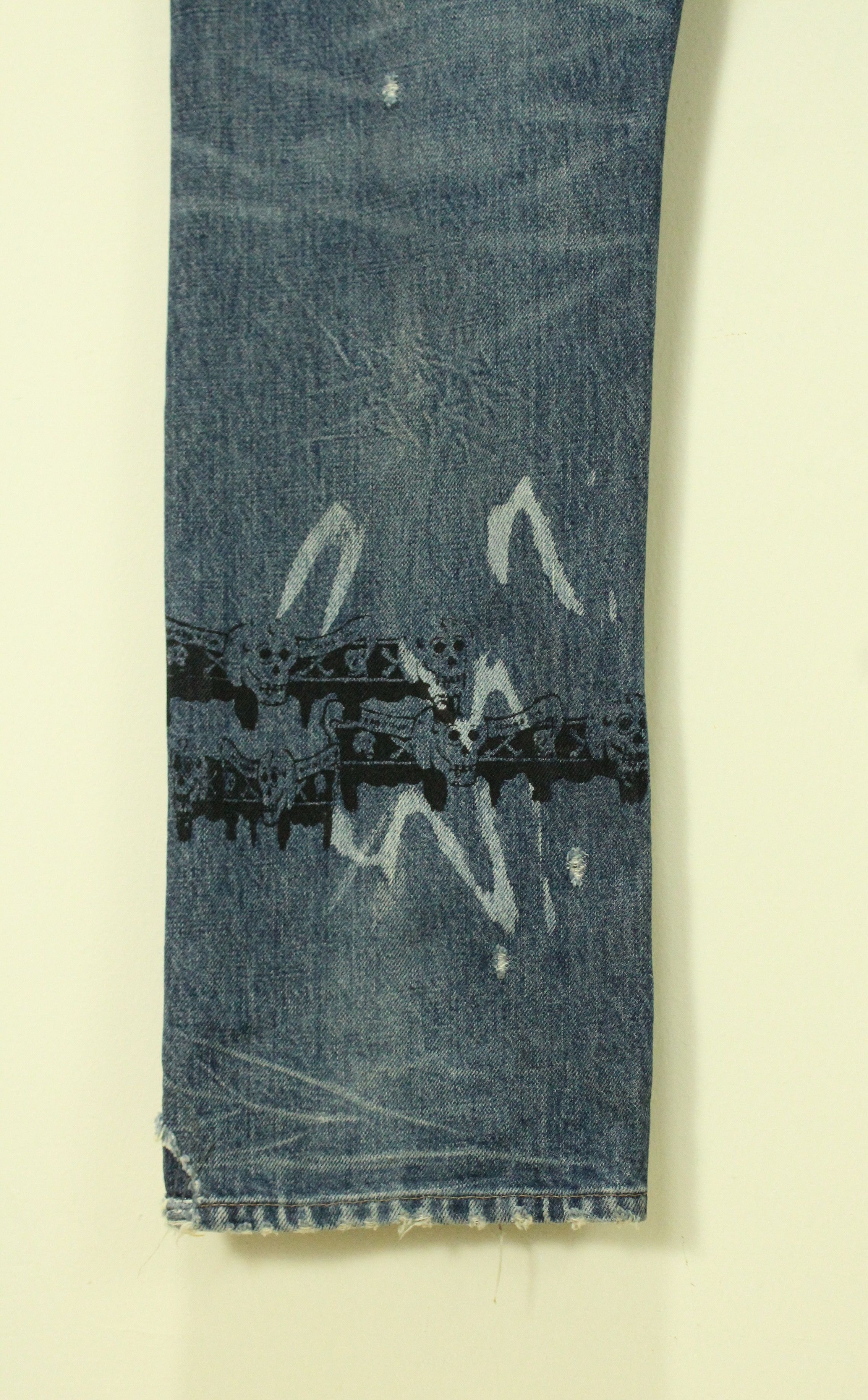 Japanese Brand × Vintage Skulls R.N.A Denim Distressed Patch Pocket Camo Anarchy Punk Size US 32 / EU 48 - 14 Thumbnail