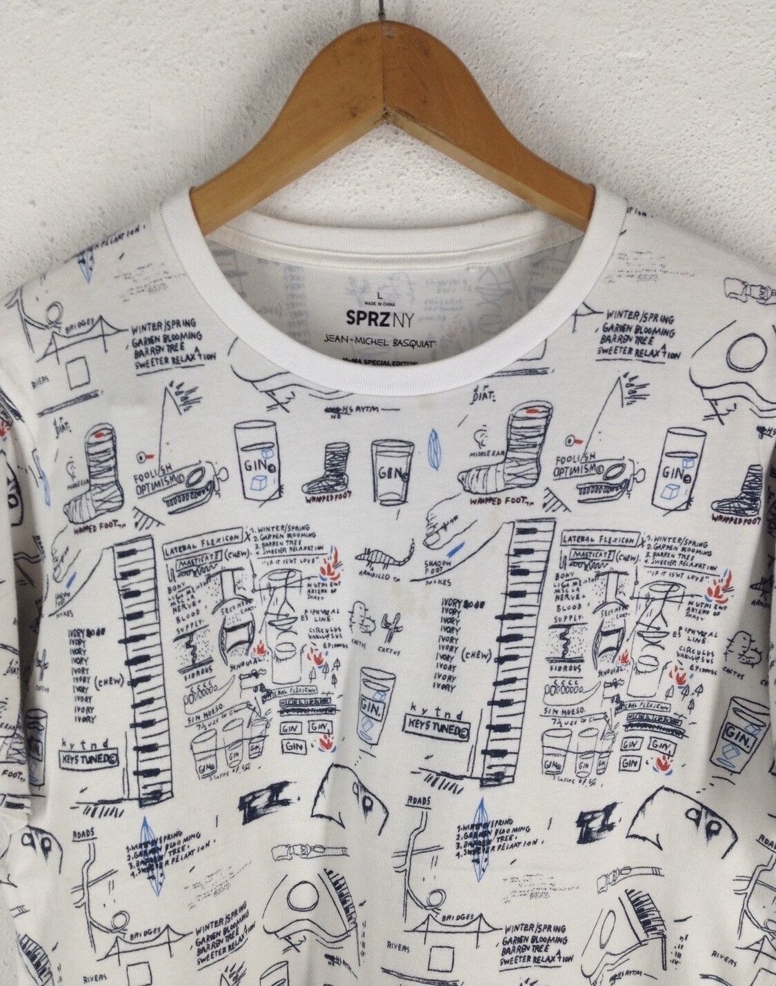Jean-Michel Basquiat × Uniqlo Jean Michel Basquiat Pop Art T Shirt Full Print T shirt Size US L / EU 52-54 / 3 - 3 Thumbnail