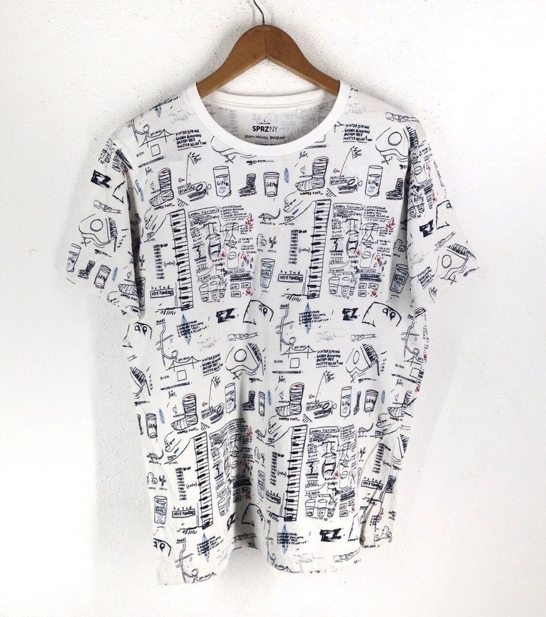 Jean-Michel Basquiat × Uniqlo Jean Michel Basquiat Pop Art T Shirt Full Print T shirt Size US L / EU 52-54 / 3 - 1 Thumbnail