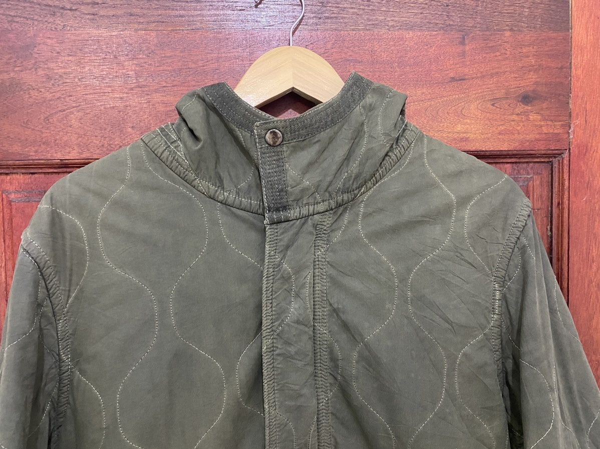Avirex Avirex Quilted Hoodie Linen Fur Jacket Olive Green Size US L / EU 52-54 / 3 - 5 Thumbnail