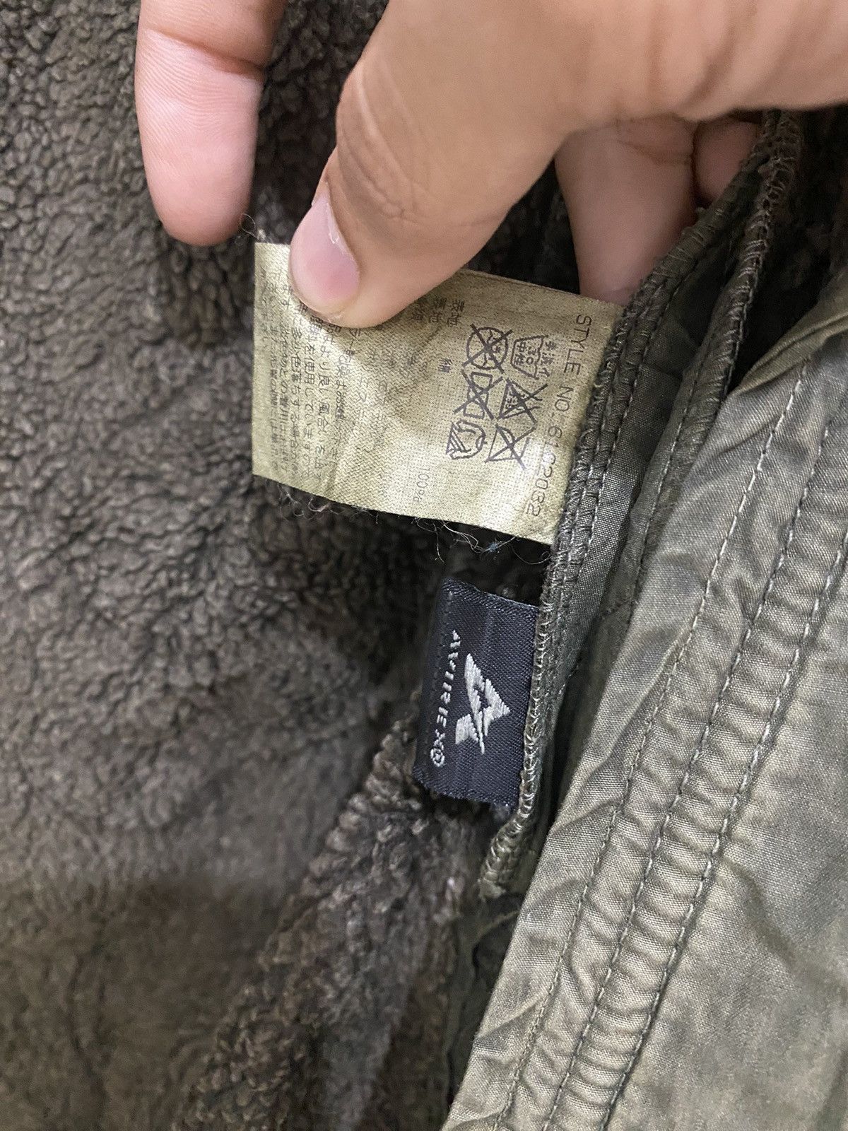 Avirex Avirex Quilted Hoodie Linen Fur Jacket Olive Green Size US L / EU 52-54 / 3 - 9 Thumbnail