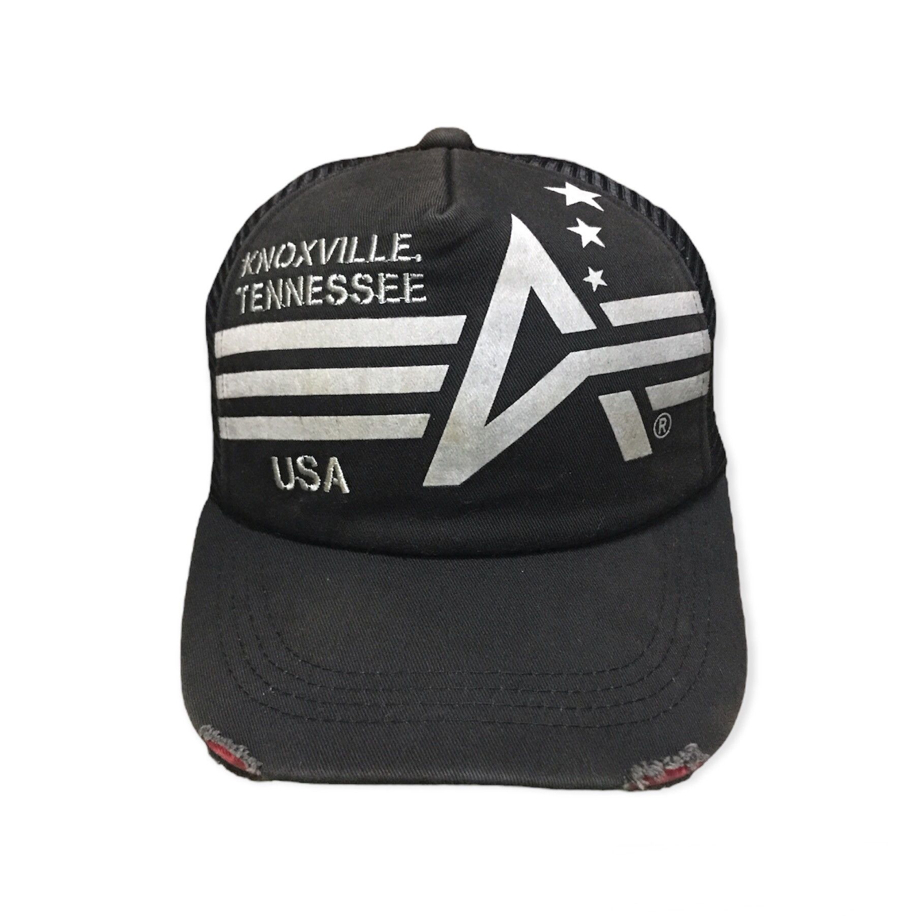 Vintage Alpha Industries Trucker Hat Distressed