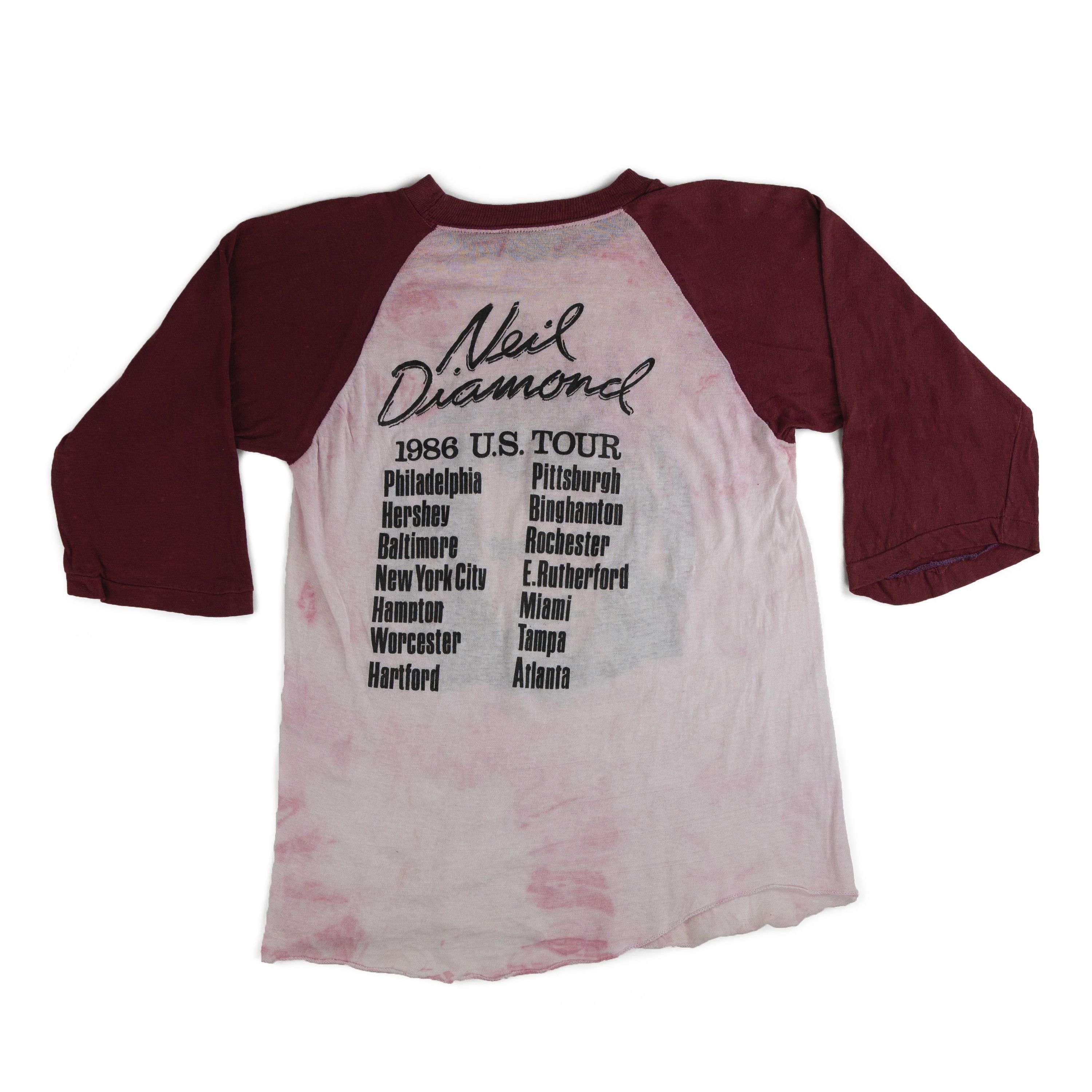 Band Tees × Vintage Vintage 1986 Neil Diamond Tour Baseball Tee Shirt Size US S / EU 44-46 / 1 - 2 Thumbnail