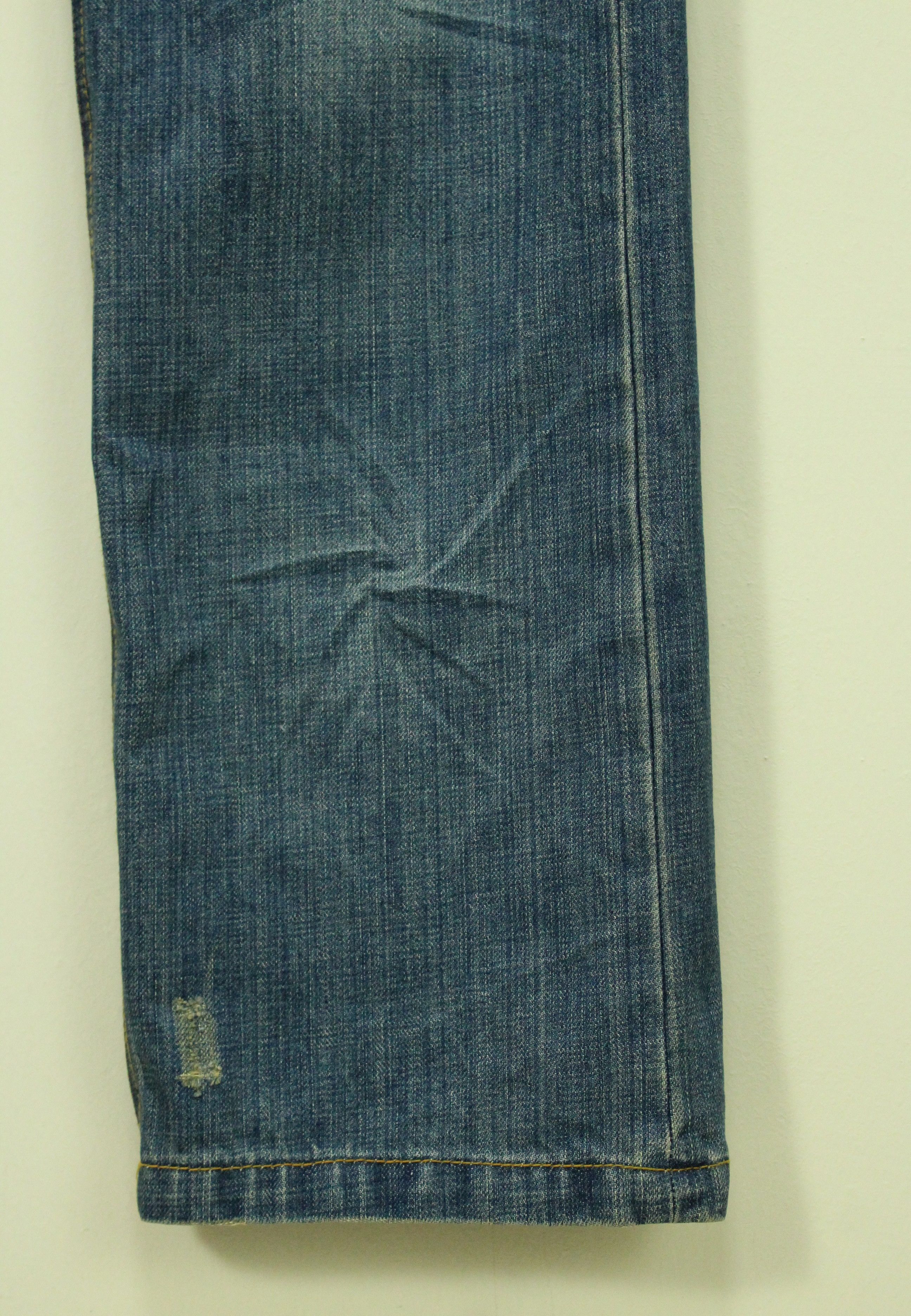 Ed Hardy × Gotcha × JNCO GOTCHA Pants Denim Embroidered Big Logo Surf Style Size US 35 - 10 Thumbnail