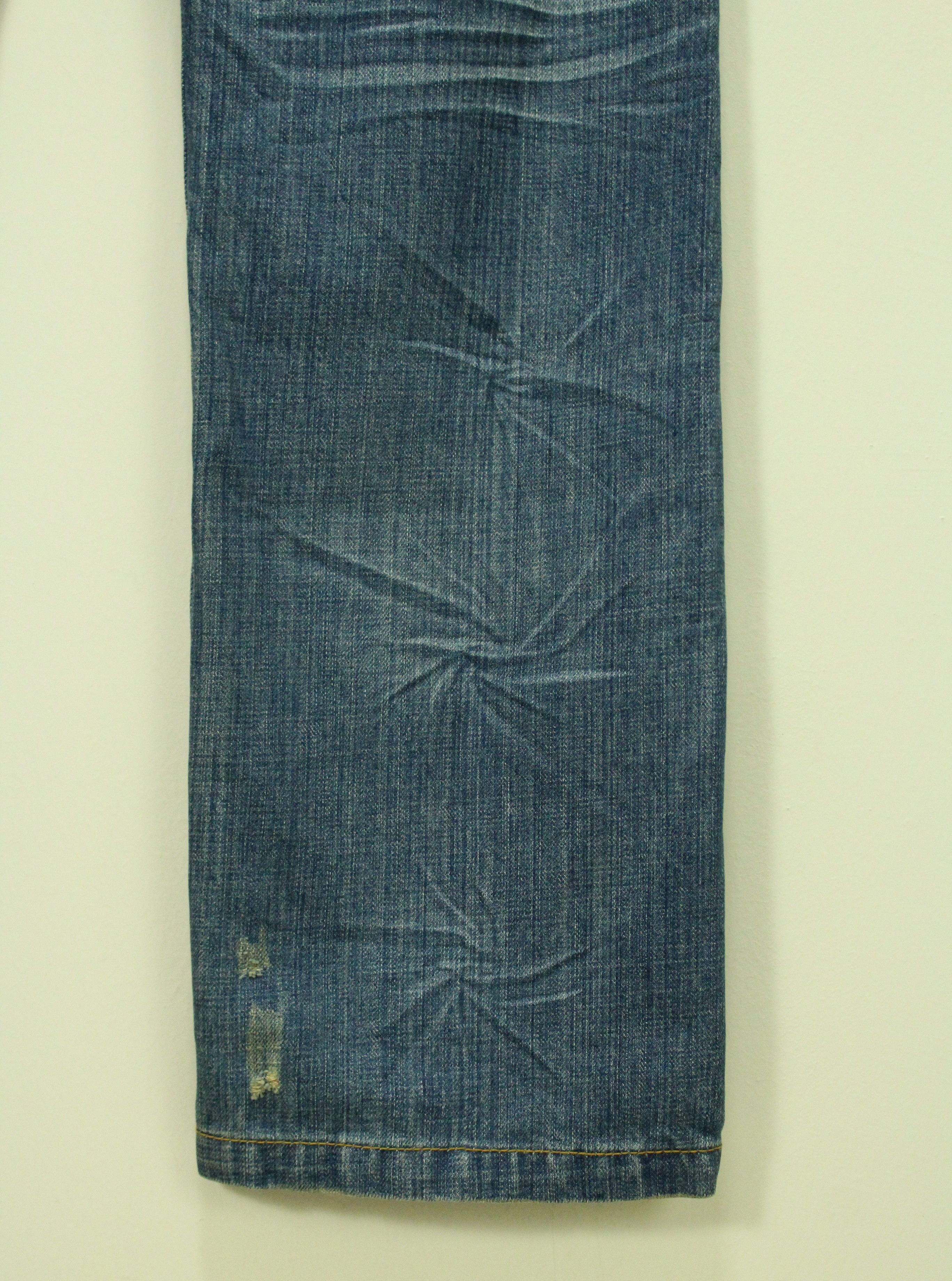 Ed Hardy × Gotcha × JNCO GOTCHA Pants Denim Embroidered Big Logo Surf Style Size US 35 - 4 Thumbnail