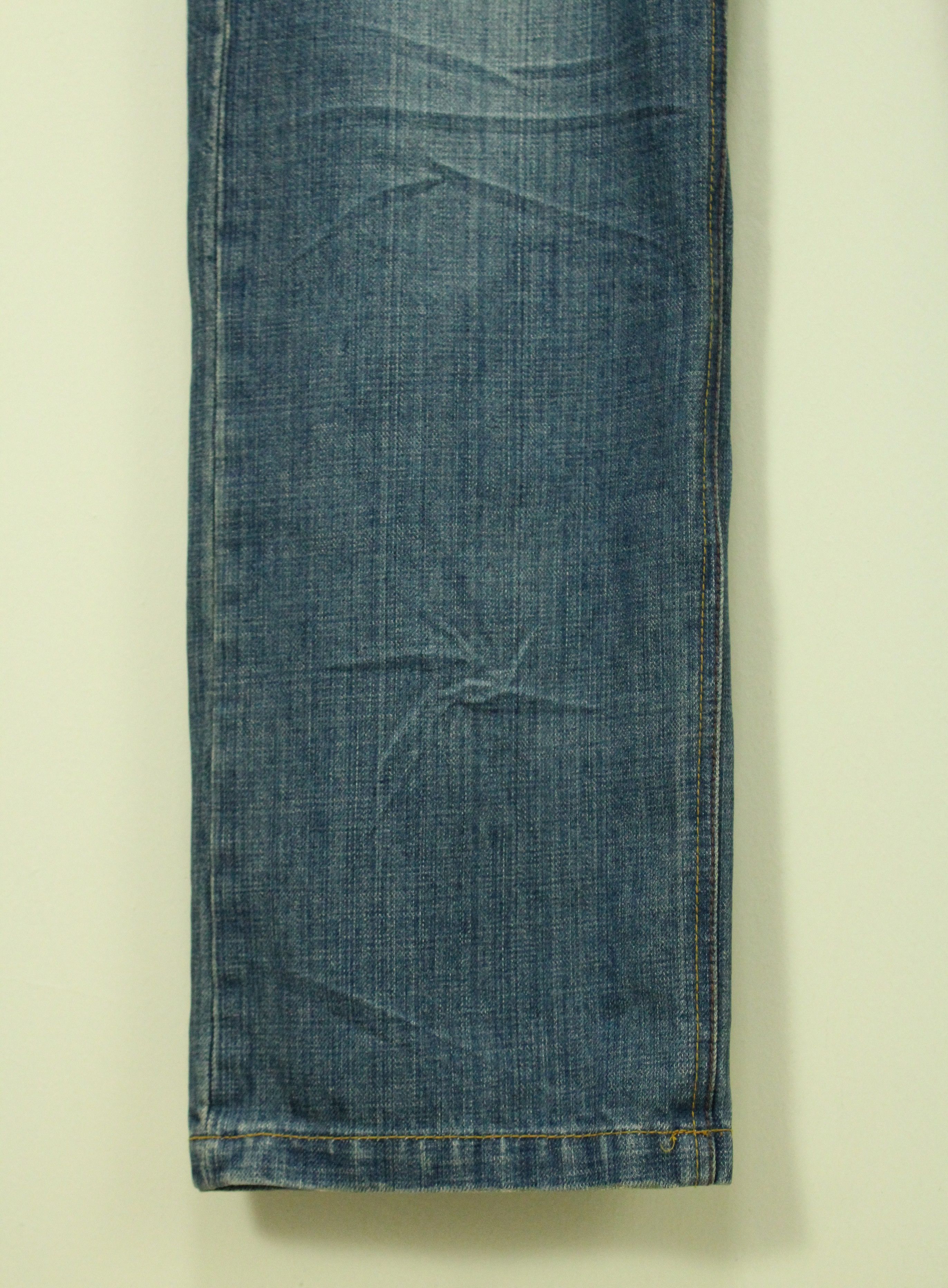 Ed Hardy × Gotcha × JNCO GOTCHA Pants Denim Embroidered Big Logo Surf Style Size US 35 - 12 Thumbnail