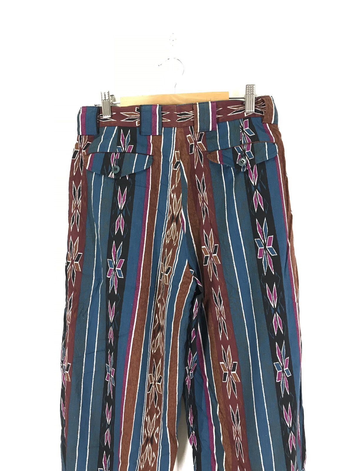 Kenzo 1990s Kenzo Native navajo America aztec Stripe Pant Size 29" - 5 Thumbnail