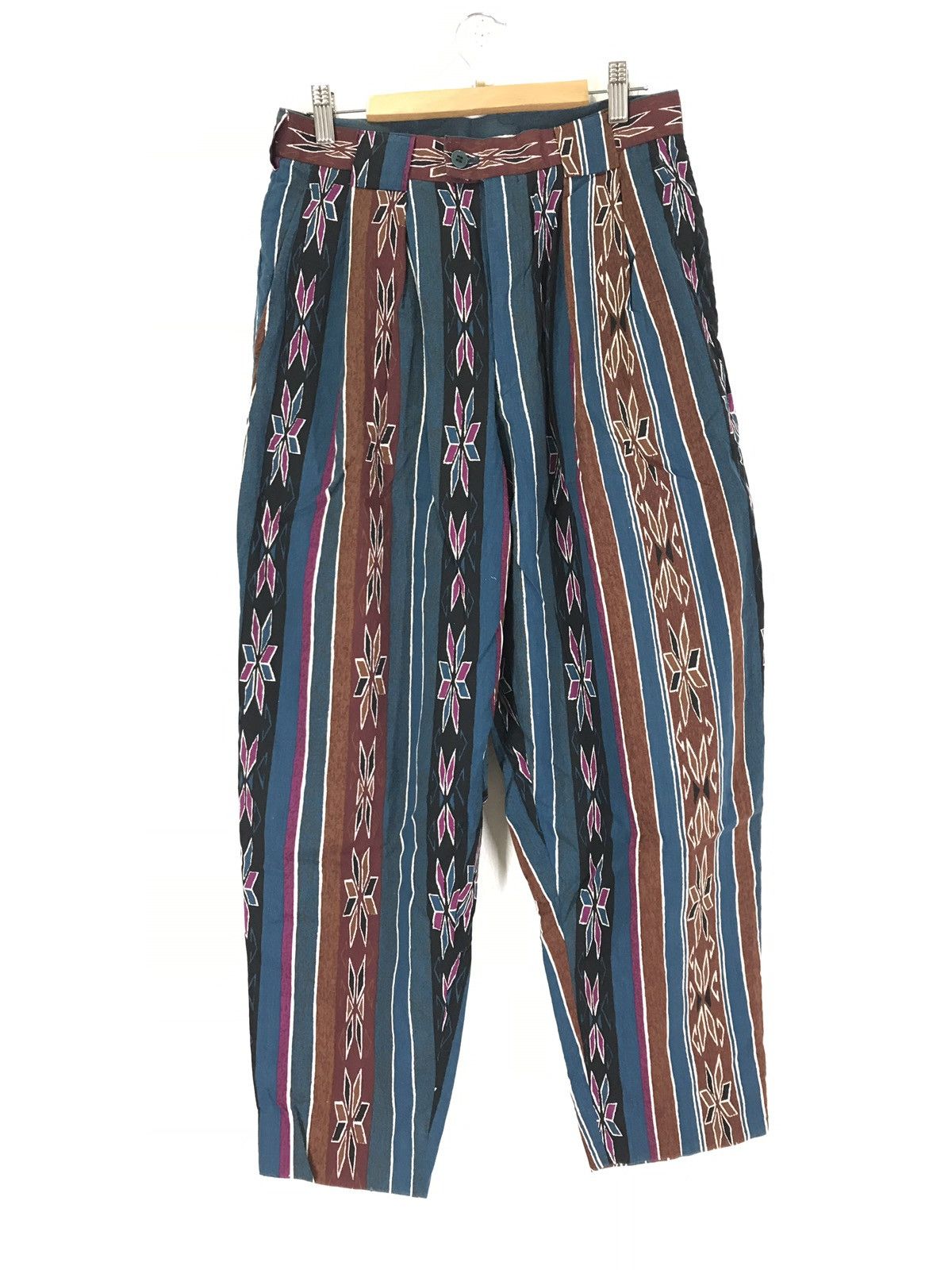 Kenzo 1990s Kenzo Native navajo America aztec Stripe Pant Size 29" - 2 Thumbnail