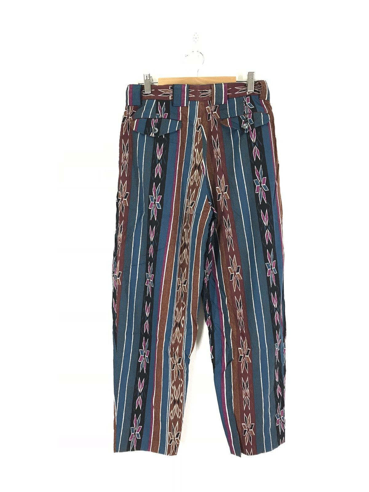 Kenzo 1990s Kenzo Native navajo America aztec Stripe Pant Size 29" - 4 Thumbnail