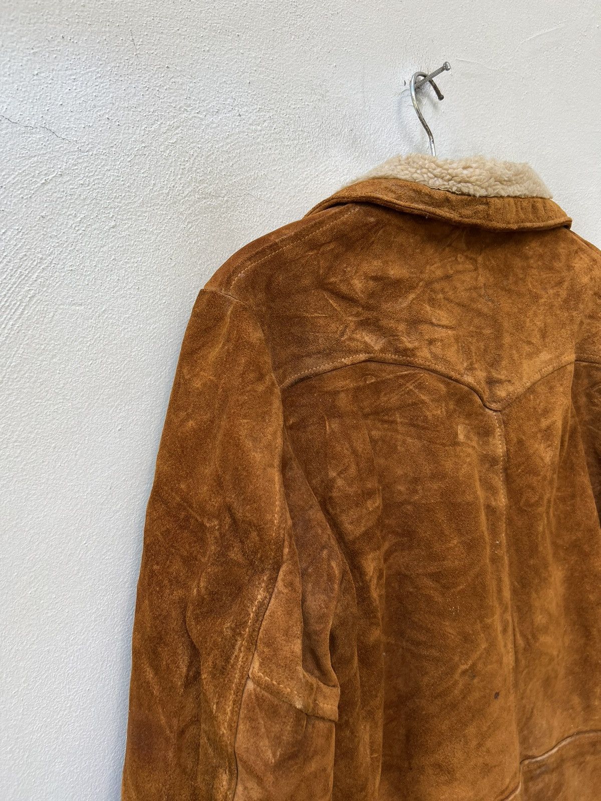 Schott VTG Schott N.Y.C Western Patina Suede Leather Sherpa Jacket Size US L / EU 52-54 / 3 - 21 Thumbnail