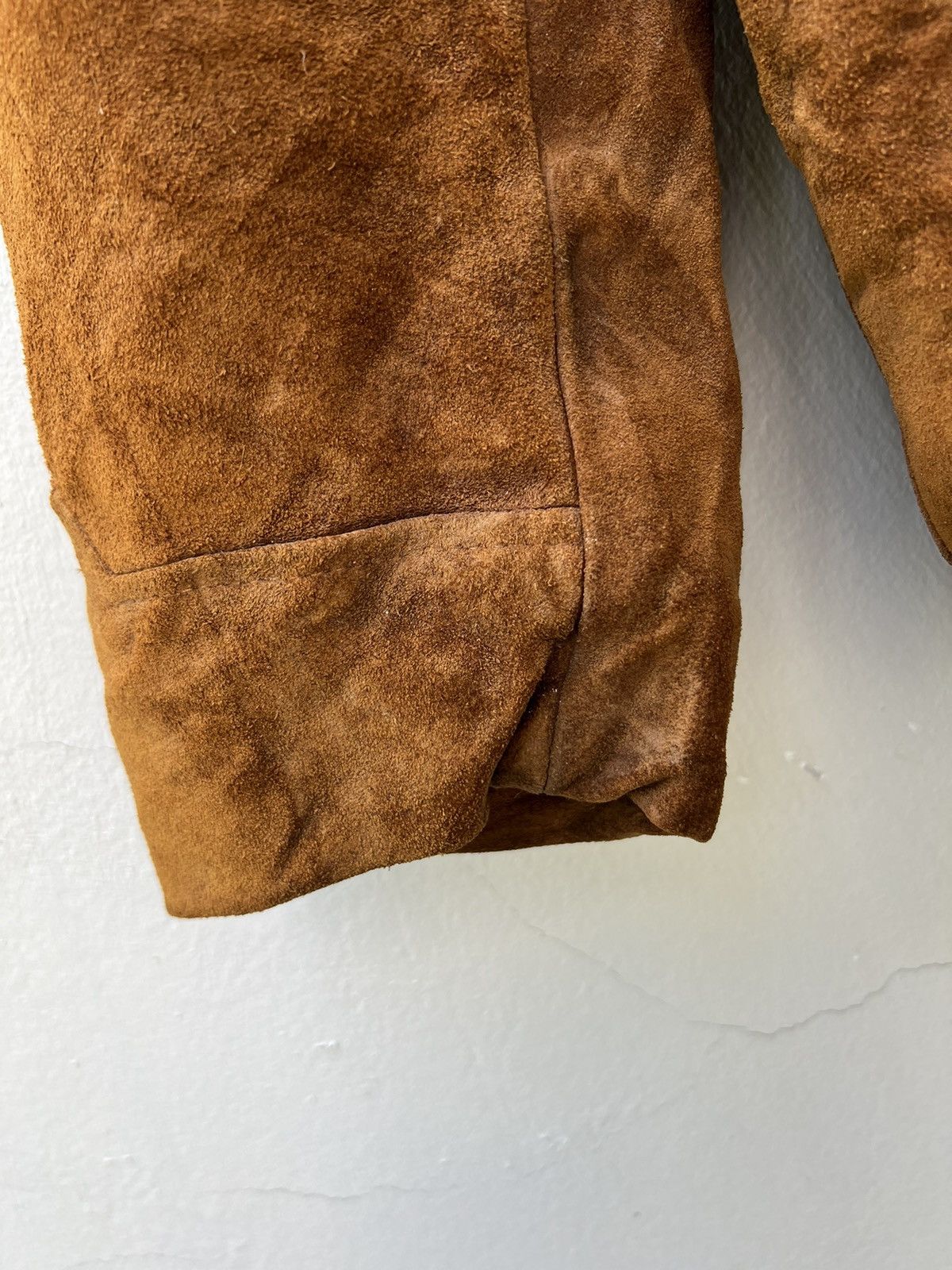 Schott VTG Schott N.Y.C Western Patina Suede Leather Sherpa Jacket Size US L / EU 52-54 / 3 - 13 Thumbnail