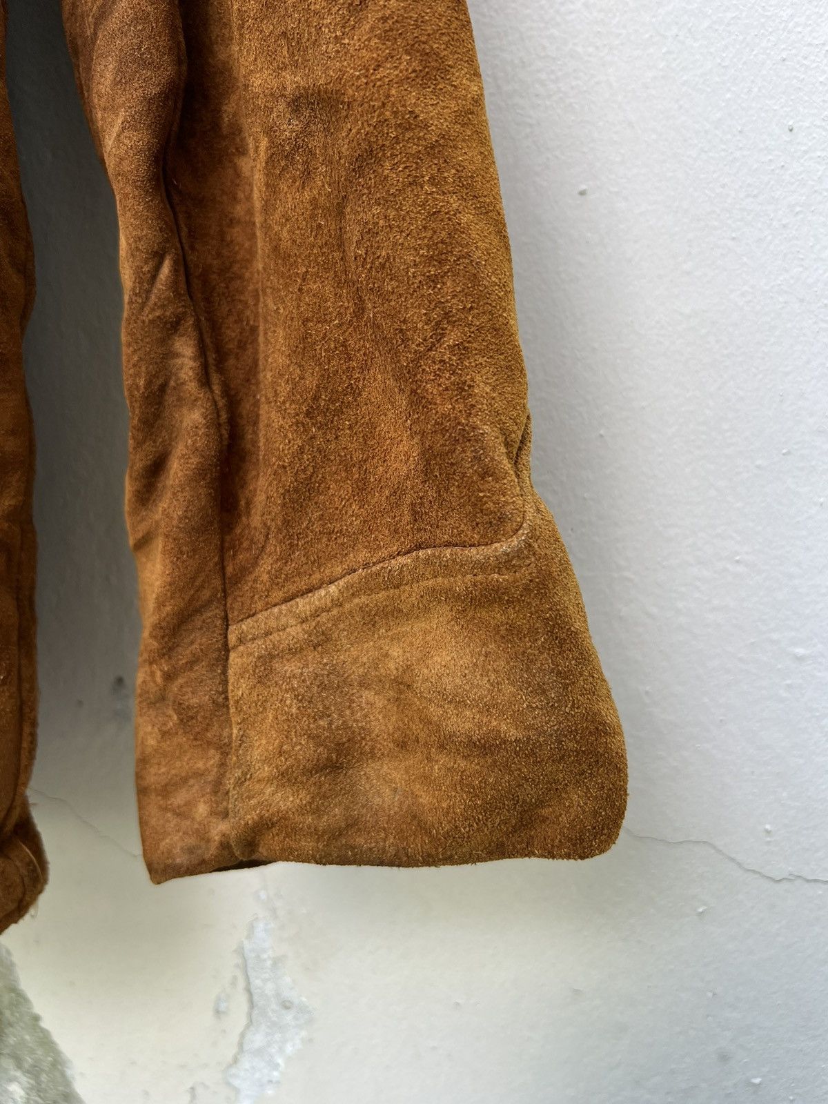 Schott VTG Schott N.Y.C Western Patina Suede Leather Sherpa Jacket Size US L / EU 52-54 / 3 - 10 Thumbnail