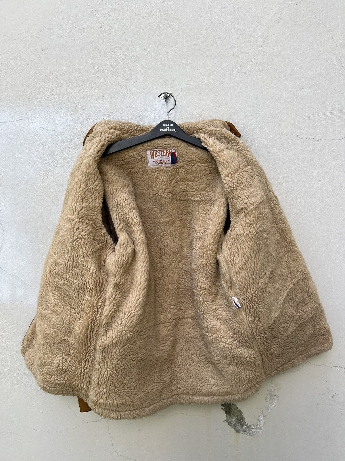 Schott VTG Schott N.Y.C Western Patina Suede Leather Sherpa Jacket Size US L / EU 52-54 / 3 - 22 Thumbnail
