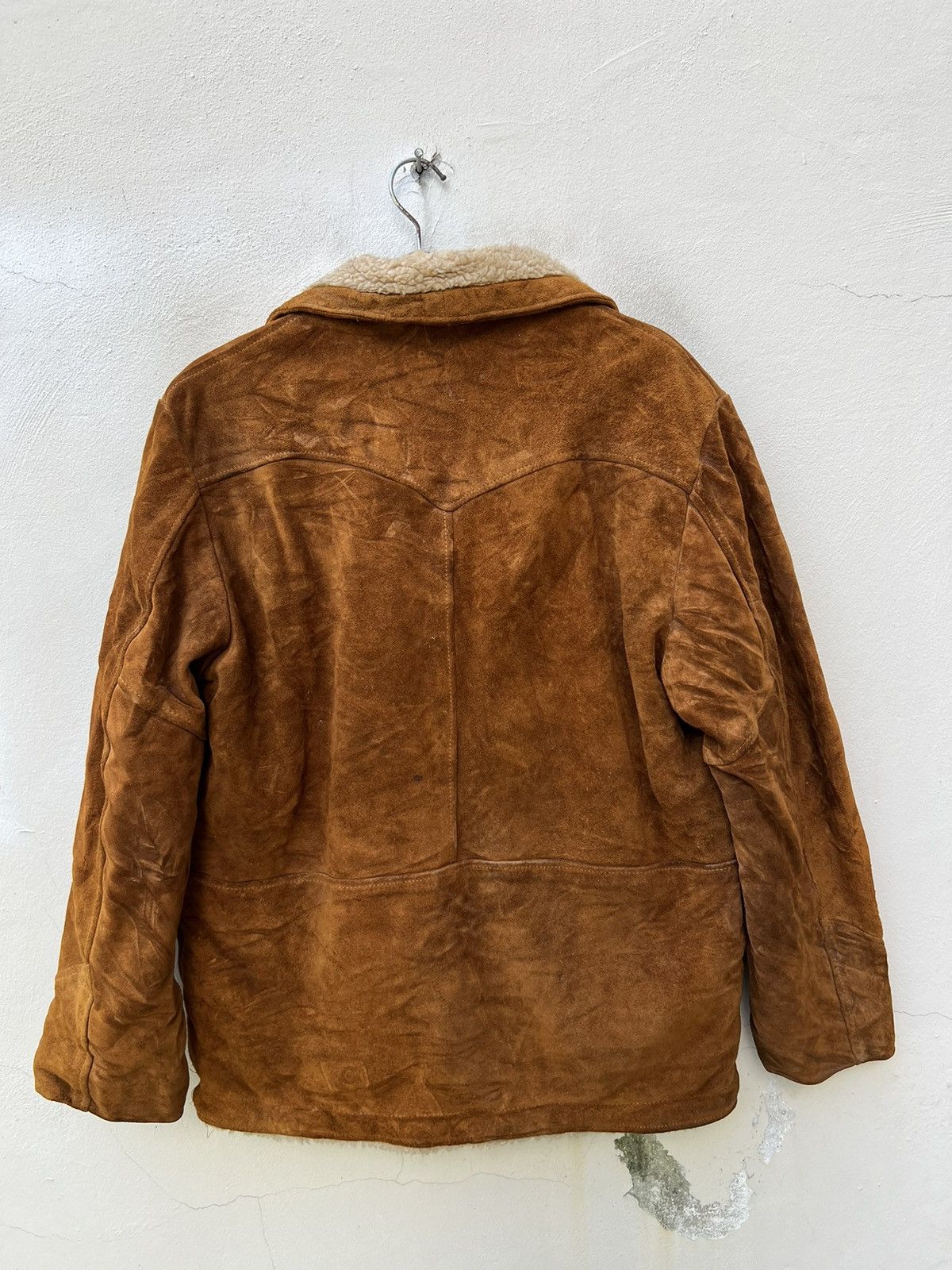 Schott VTG Schott N.Y.C Western Patina Suede Leather Sherpa Jacket Size US L / EU 52-54 / 3 - 15 Thumbnail