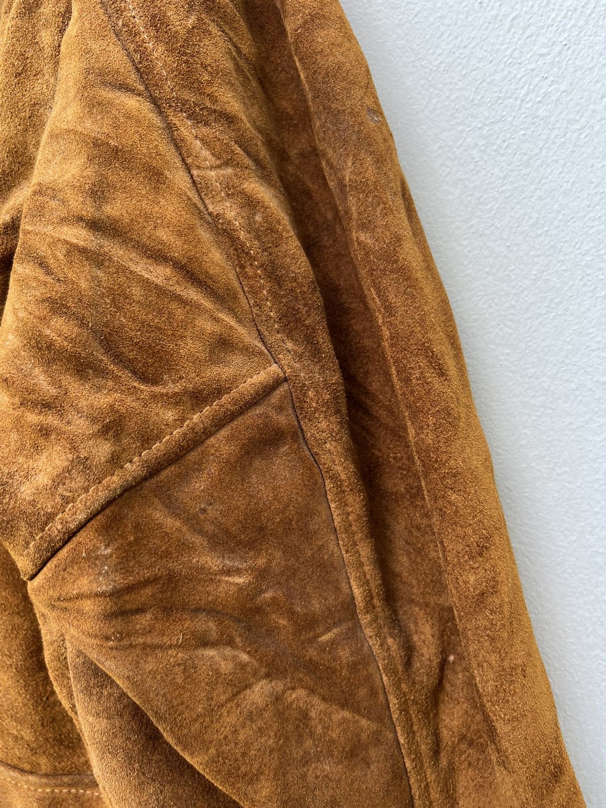 Schott VTG Schott N.Y.C Western Patina Suede Leather Sherpa Jacket Size US L / EU 52-54 / 3 - 19 Thumbnail