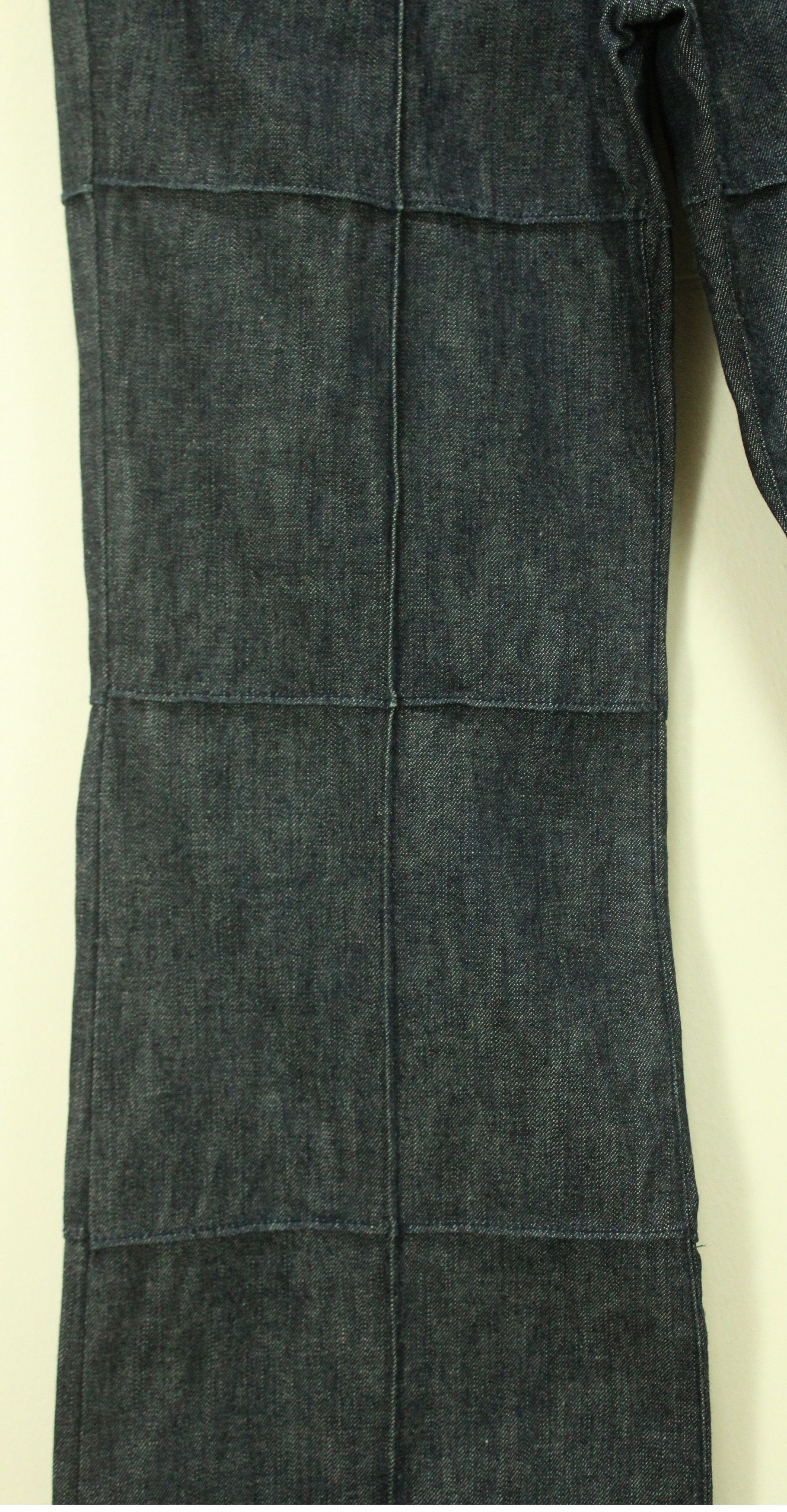 Japanese Brand Flared 🔥 Overstitches Checked Pattern BOYCOTT Denim Pants Size US 28 / EU 44 - 6 Thumbnail