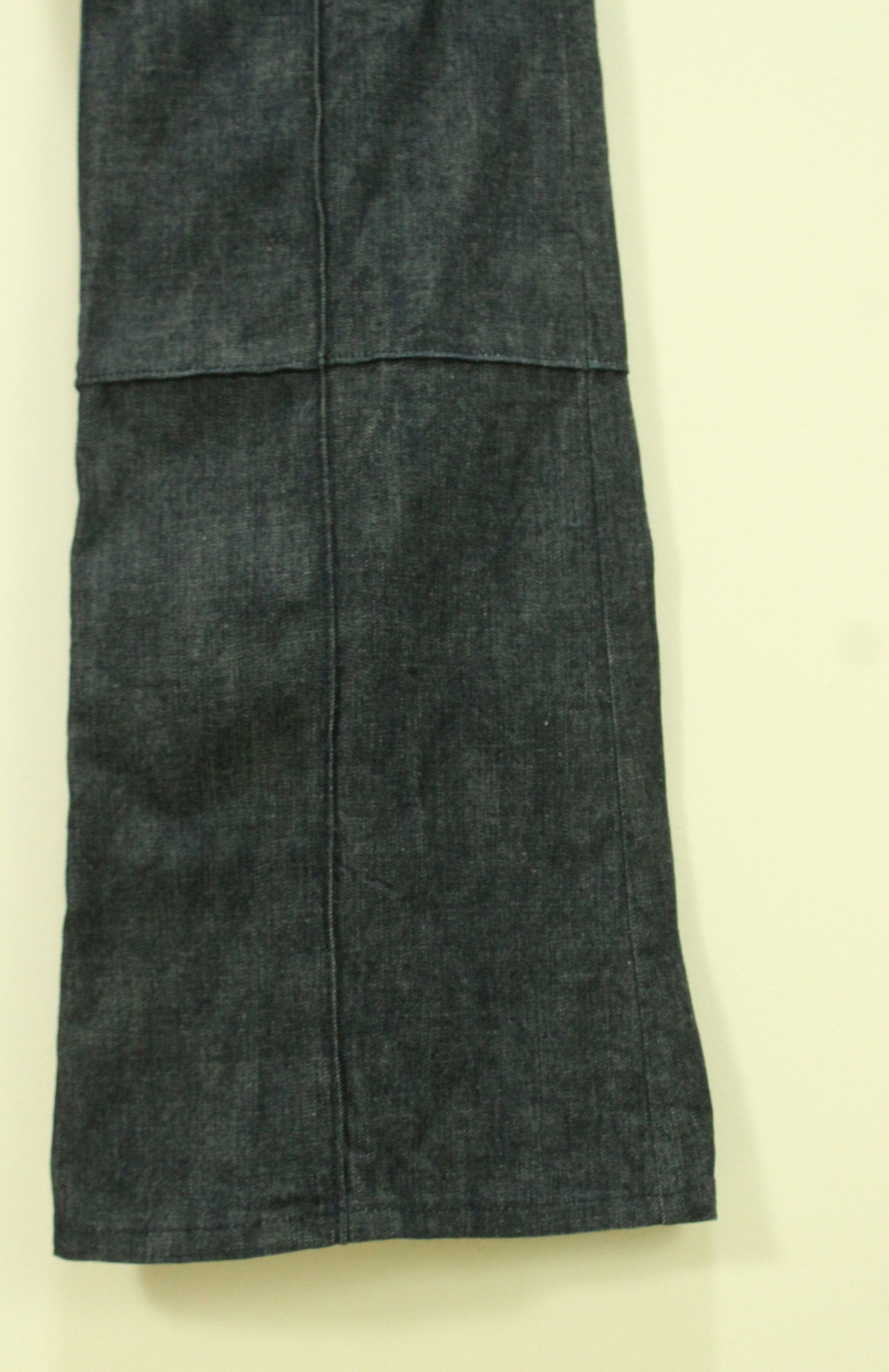 Japanese Brand Flared 🔥 Overstitches Checked Pattern BOYCOTT Denim Pants Size US 28 / EU 44 - 5 Thumbnail