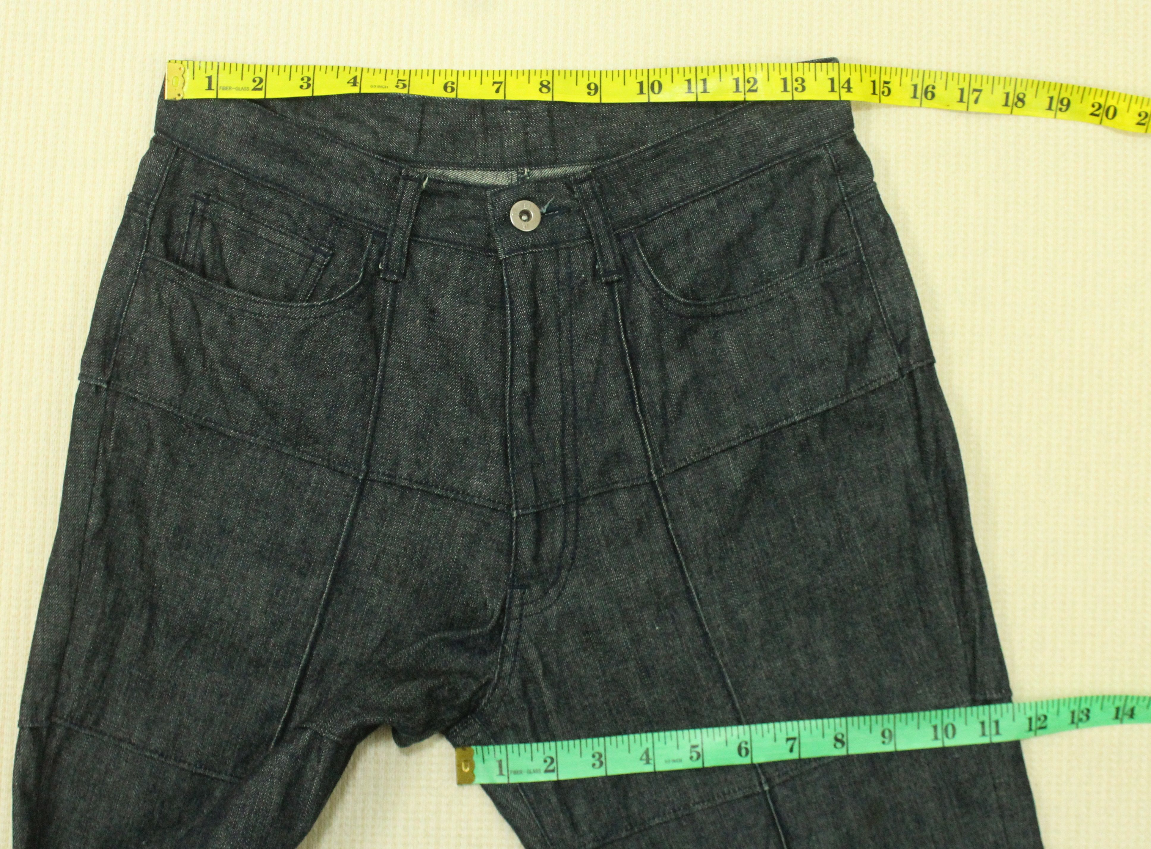 Japanese Brand Flared 🔥 Overstitches Checked Pattern BOYCOTT Denim Pants Size US 28 / EU 44 - 20 Thumbnail