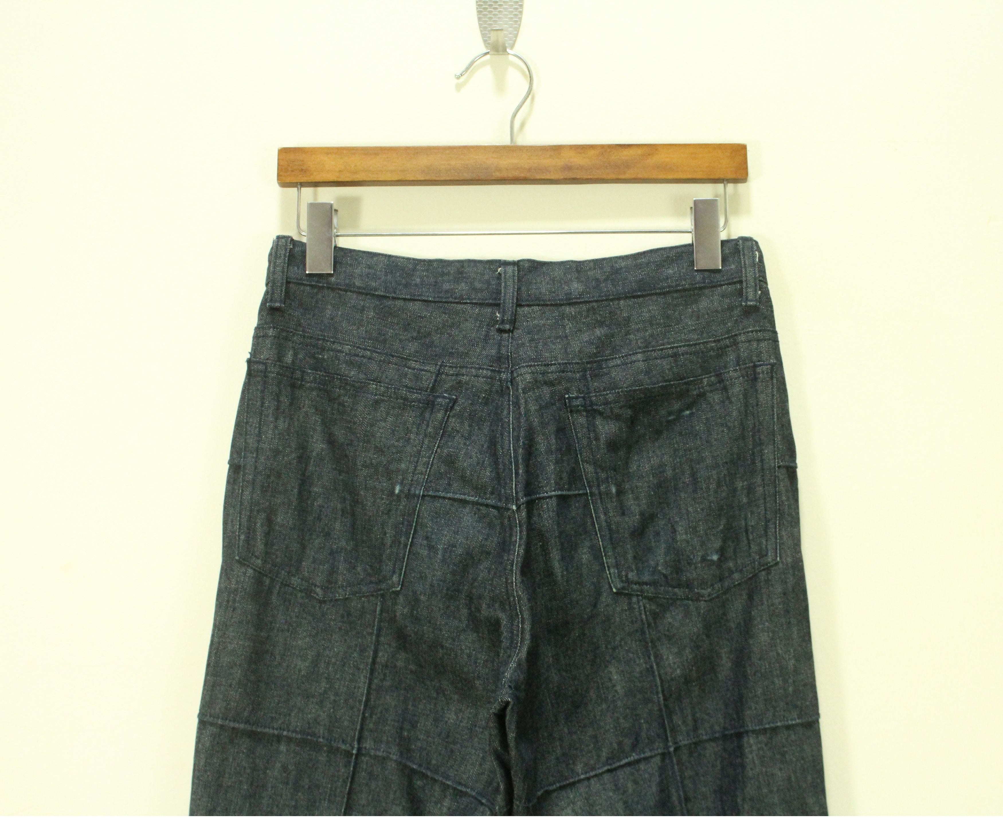 Japanese Brand Flared 🔥 Overstitches Checked Pattern BOYCOTT Denim Pants Size US 28 / EU 44 - 9 Thumbnail