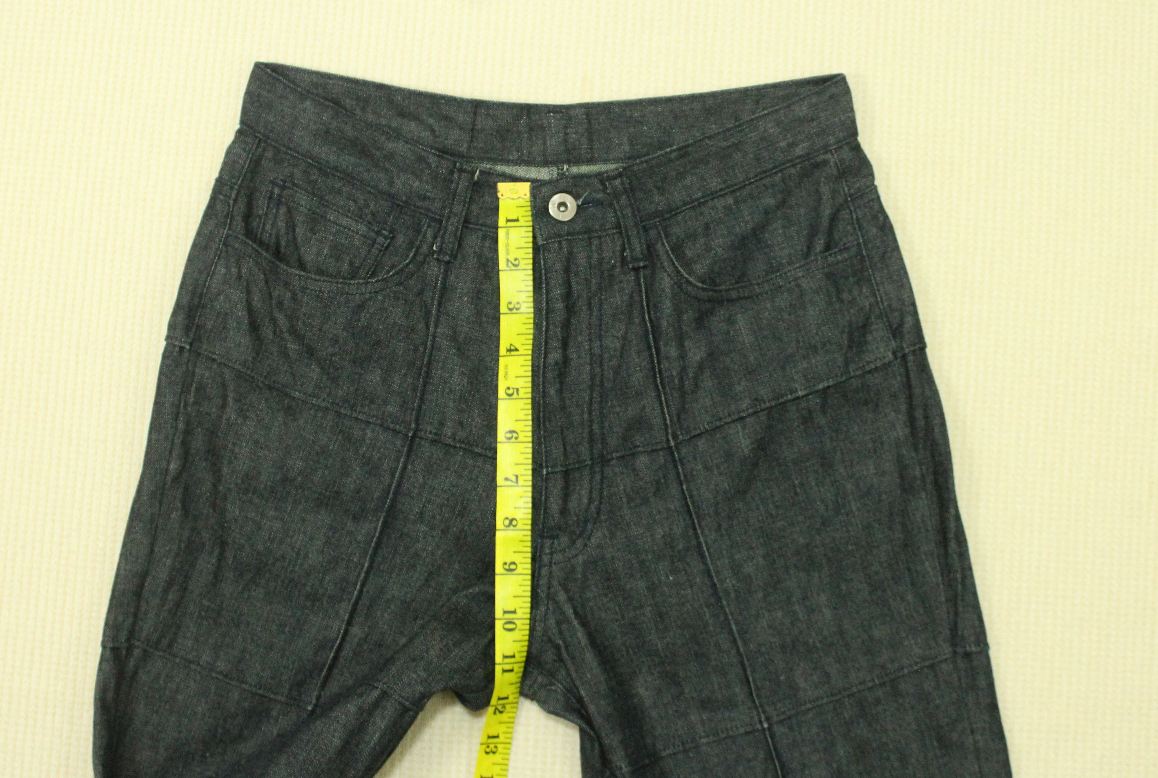 Japanese Brand Flared 🔥 Overstitches Checked Pattern BOYCOTT Denim Pants Size US 28 / EU 44 - 21 Thumbnail