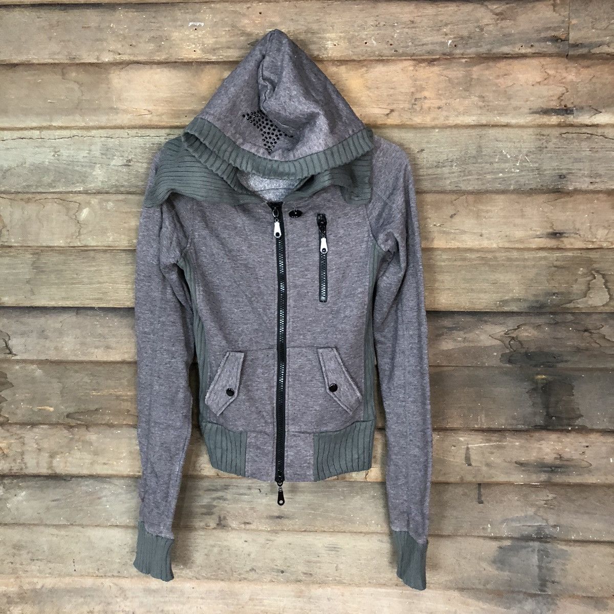Japanese Brand Chuxx Grey multi pocket punk Hoodie like if6was9#3157 Size S / US 4 / IT 40 - 1 Thumbnail