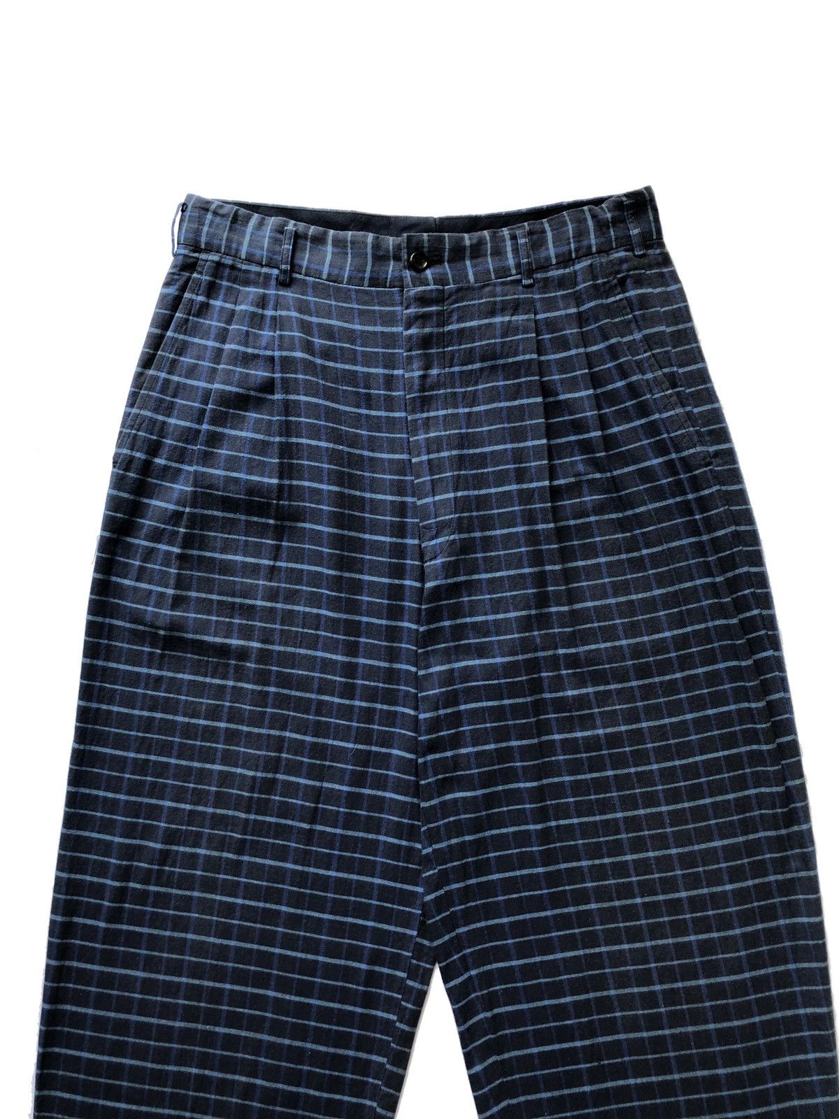 Comme des Garcons Homme Plus 1990s Comme des Garcons Plaid Wide Trousers Size US 30 / EU 46 - 3 Thumbnail