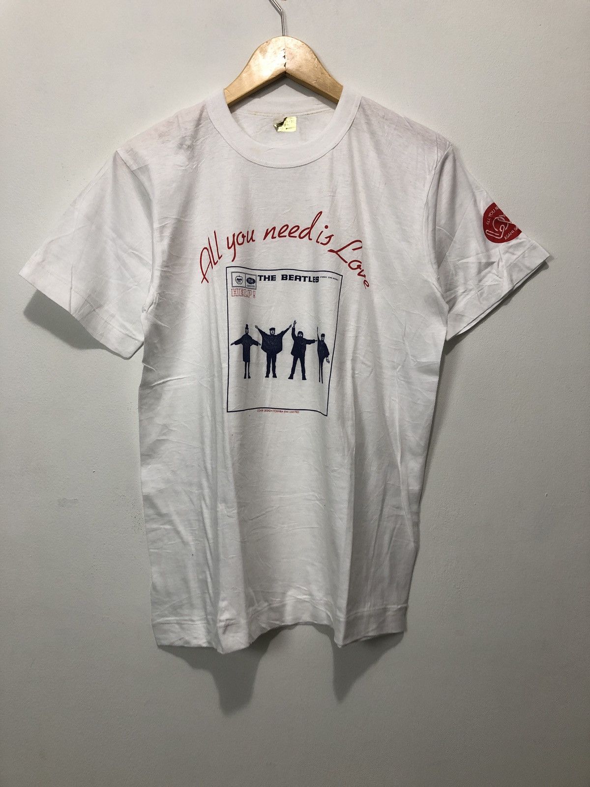 Vintage 90s The Beatles All You Need is Love T-Shirt Apple