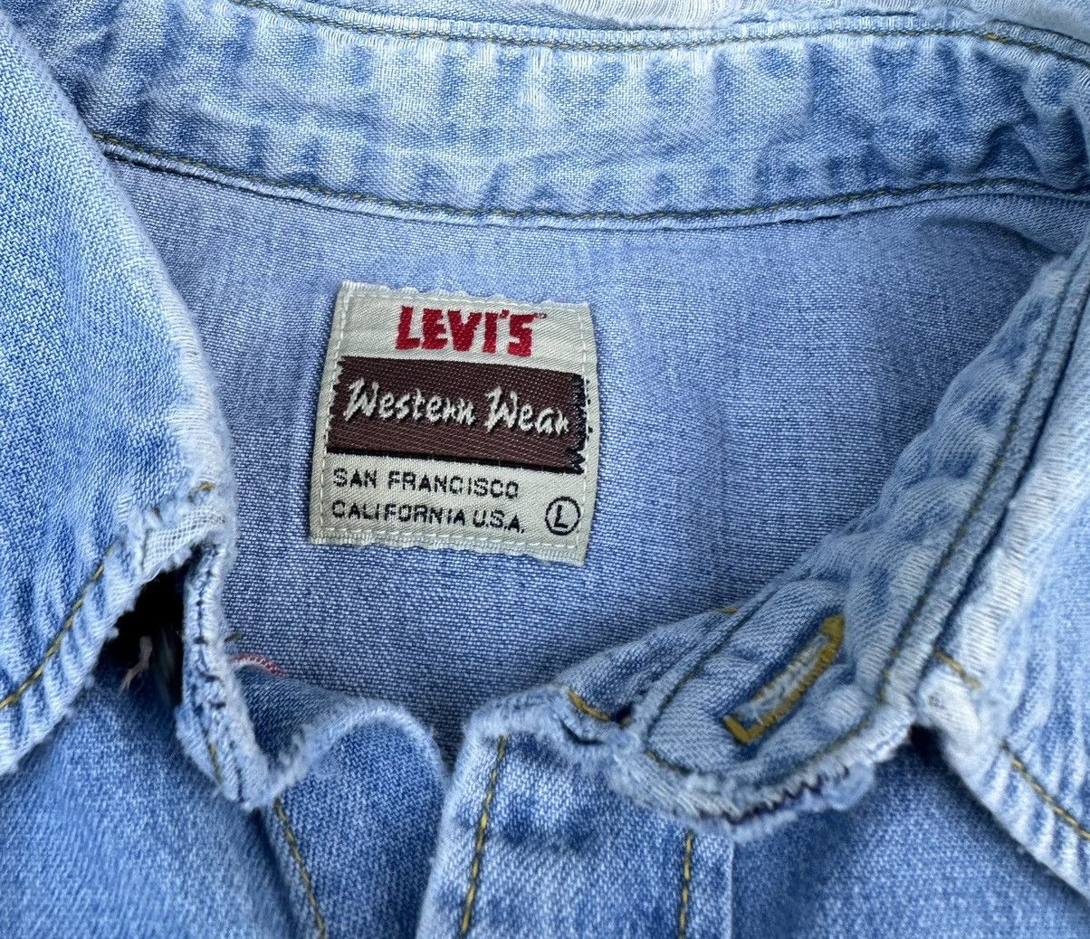 Levi's Vintage Levi’s Big E selvedge western shirts Size US L / EU 52-54 / 3 - 3 Thumbnail