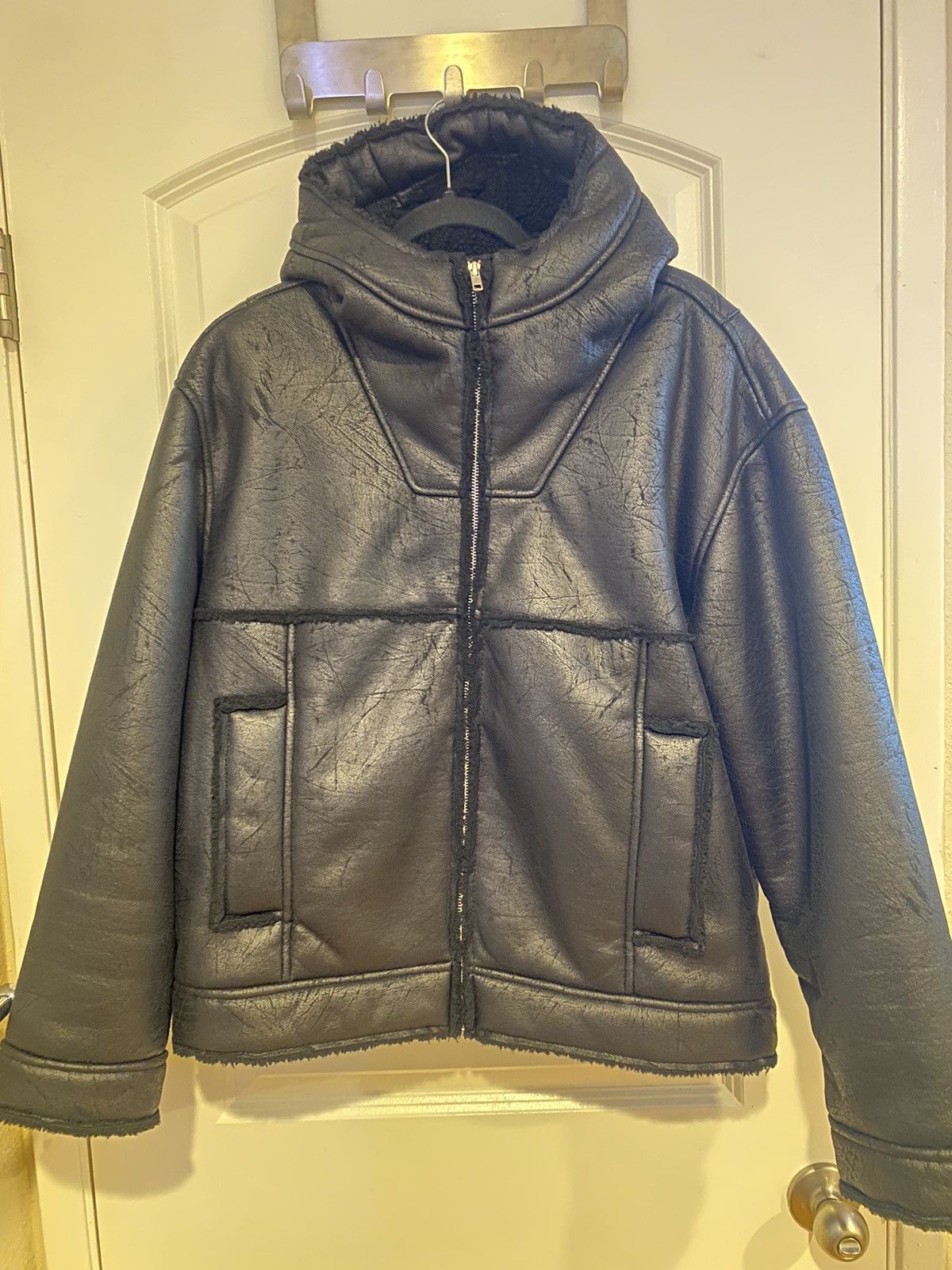 Supreme Supreme Faux Shearling Hooded Jacket | Grailed