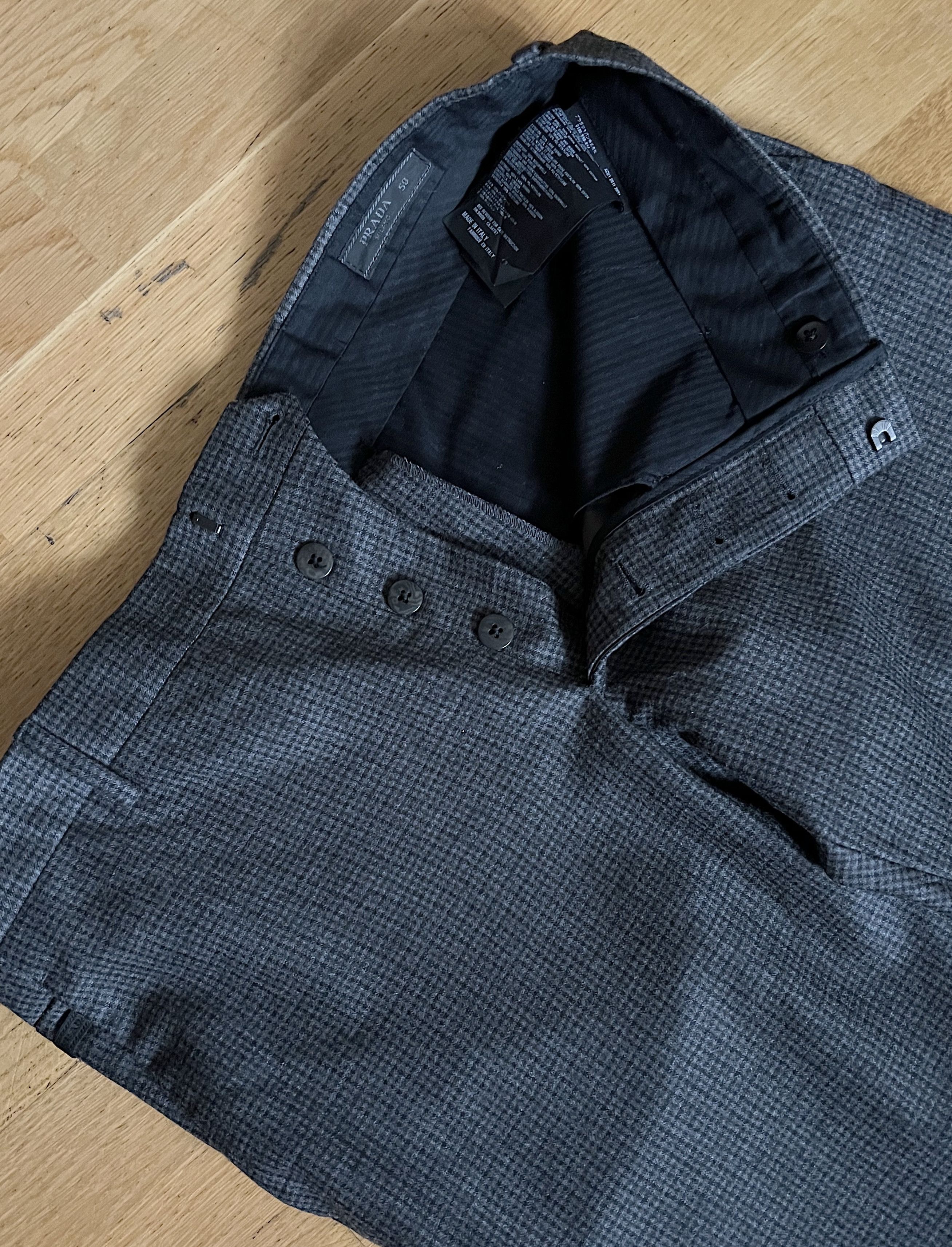 Prada Prada Checkered Cuffs Wool Trousers Size US 34 / EU 50 - 12 Thumbnail