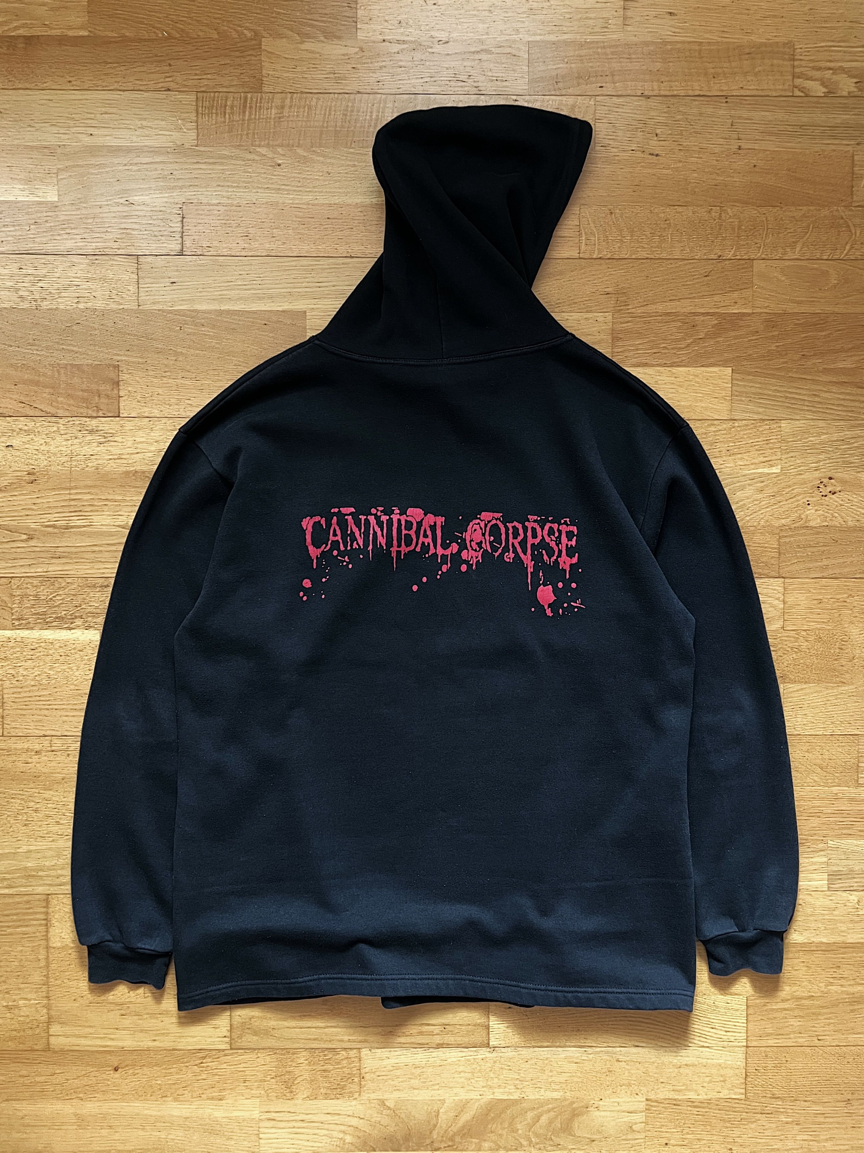 Band Tees 💀00s Vintage Cannibal Corpse Skull Death Metal Band Hoodie Size US XL / EU 56 / 4 - 12 Thumbnail