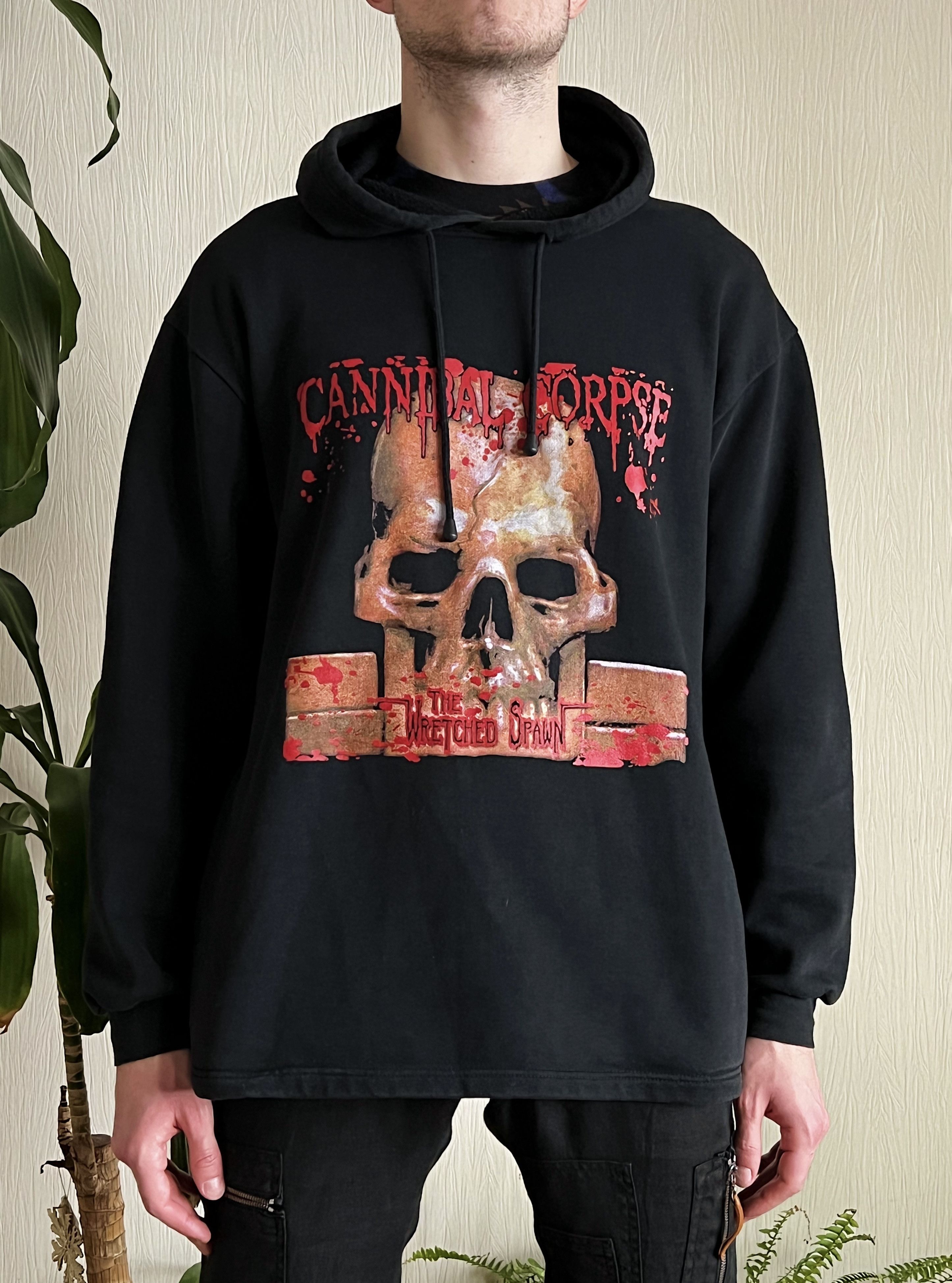 Band Tees 💀00s Vintage Cannibal Corpse Skull Death Metal Band Hoodie Size US XL / EU 56 / 4 - 6 Thumbnail