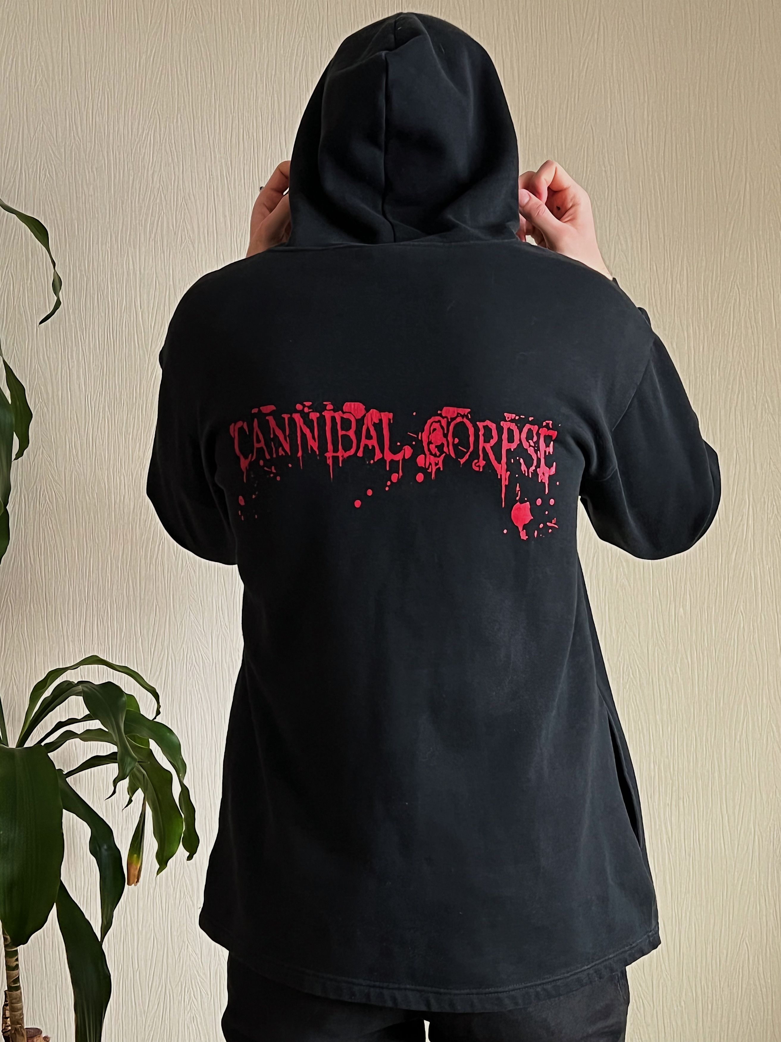 Band Tees 💀00s Vintage Cannibal Corpse Skull Death Metal Band Hoodie Size US XL / EU 56 / 4 - 7 Thumbnail