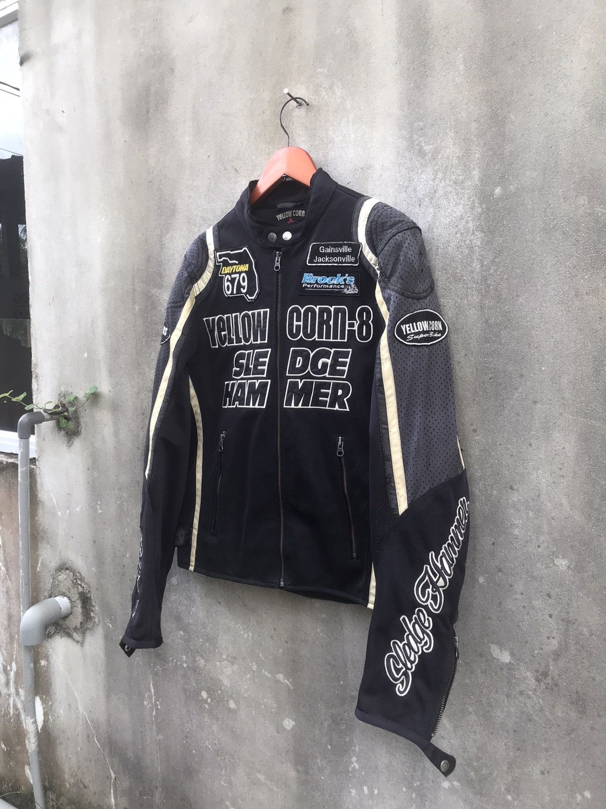 YELLOW CORN 🔥Rare🔥Vintage Yellow Corn Sledge Hammer Biker Jacket Size US M / EU 48-50 / 2 - 4 Thumbnail